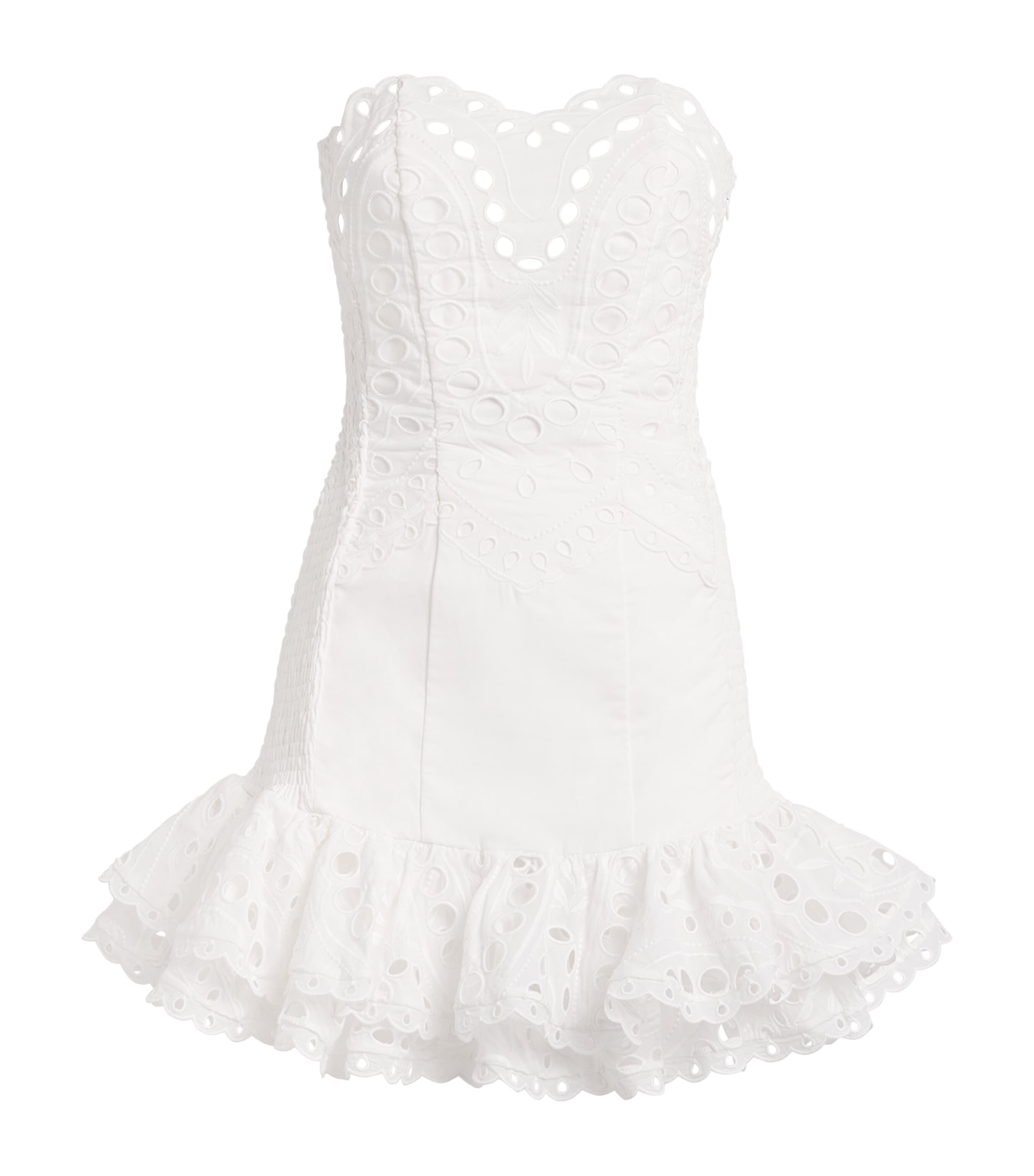 Cotton-Blend Salty Mini Dress WHITE SEALACE Image 1