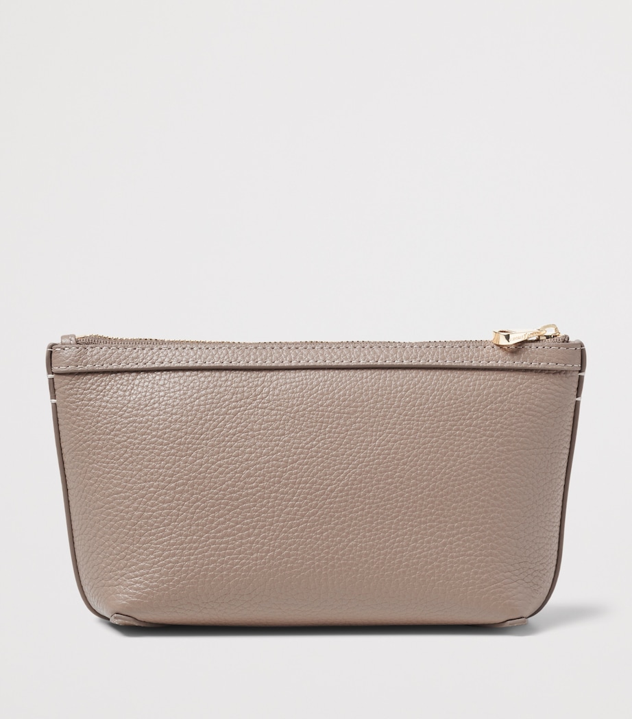 Aspinal Of London Leather Hudson Cosmetics Bag Moleskin Image 2