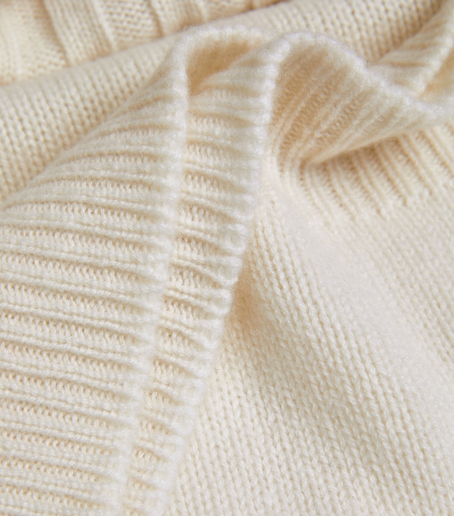 Harrods Womens Cashmere Rollneck Sweater Ivory Image 5