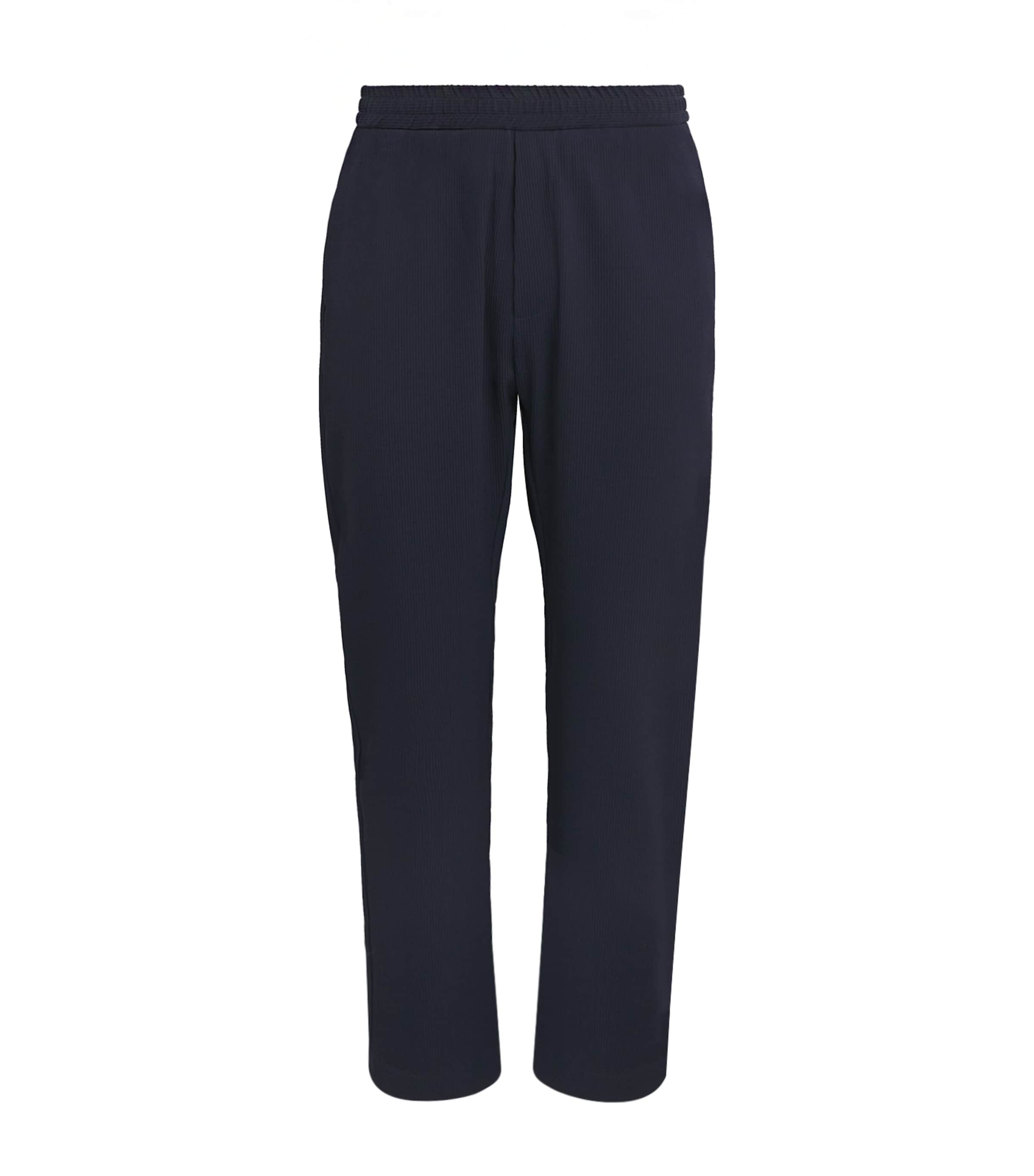 Virgin Wool-Blend Textured Trousers 170 NAVY Image 1
