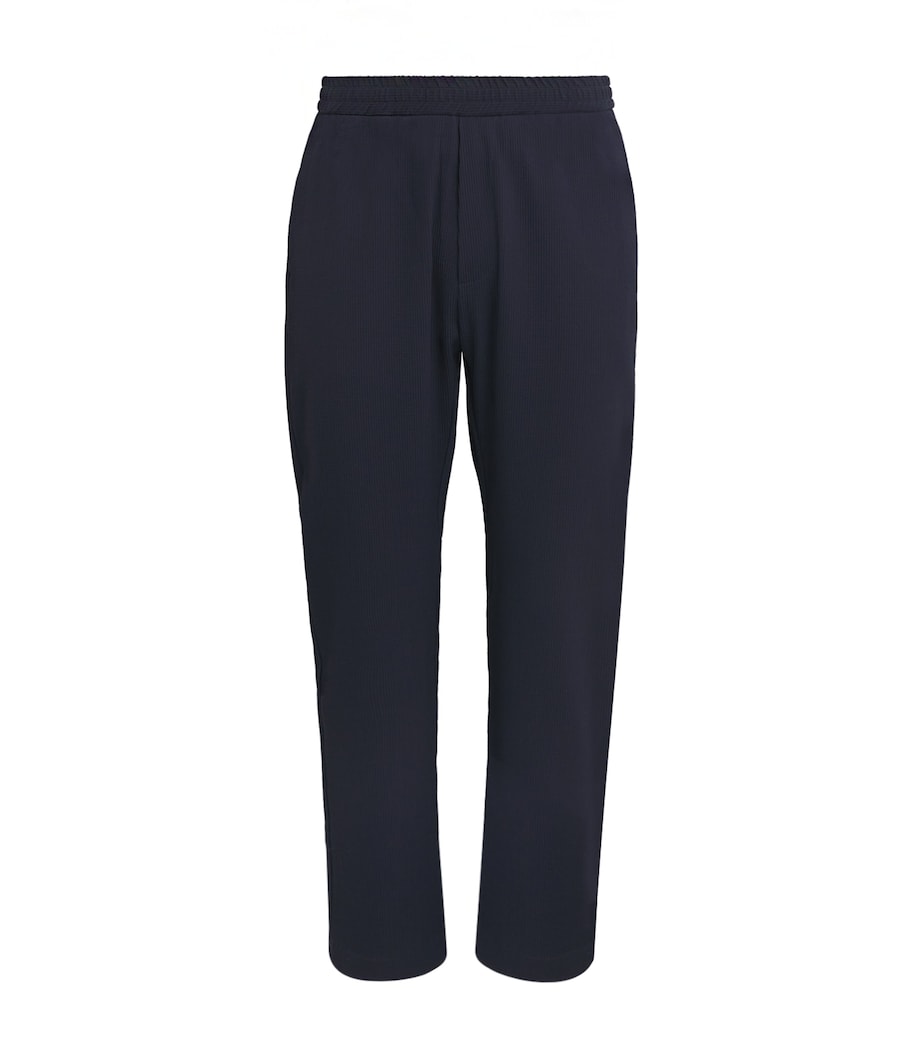 Virgin Wool-Blend Textured Trousers 170 NAVY Image 1
