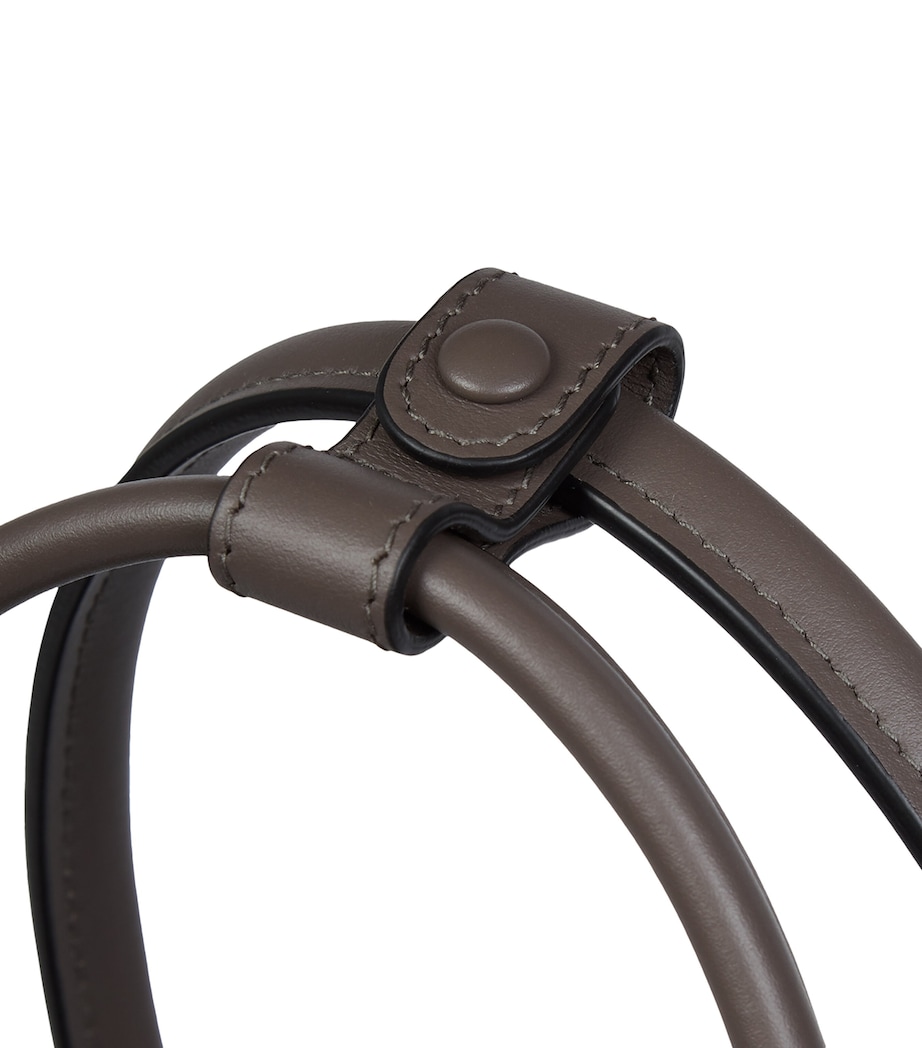 Smythson Grained Lytton Shoulder Bag Dark Taupe Image 6