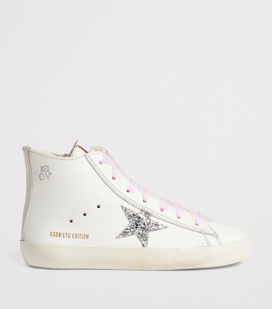 x Golden Goose Leather High-Top Sneakers BLANC Image 3