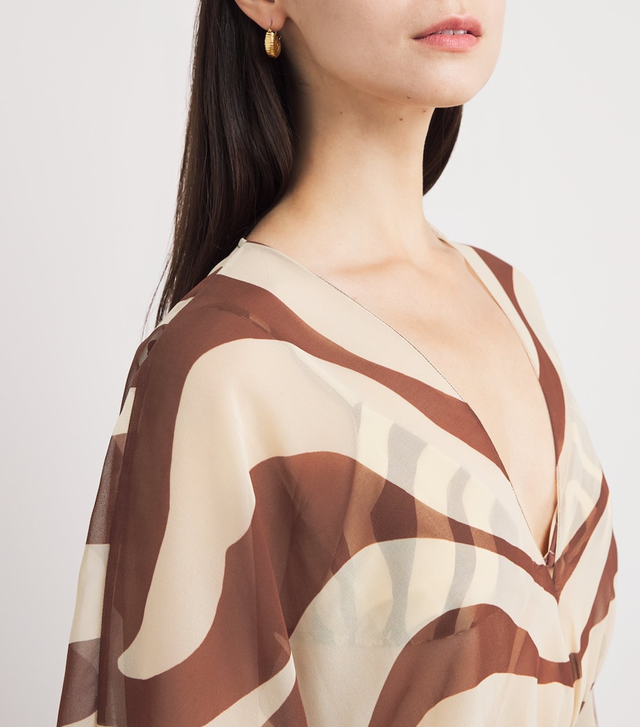 Printed Spiritual Healers Kaftan Maxi Dress DARK MOCCA/ECRU Image 6