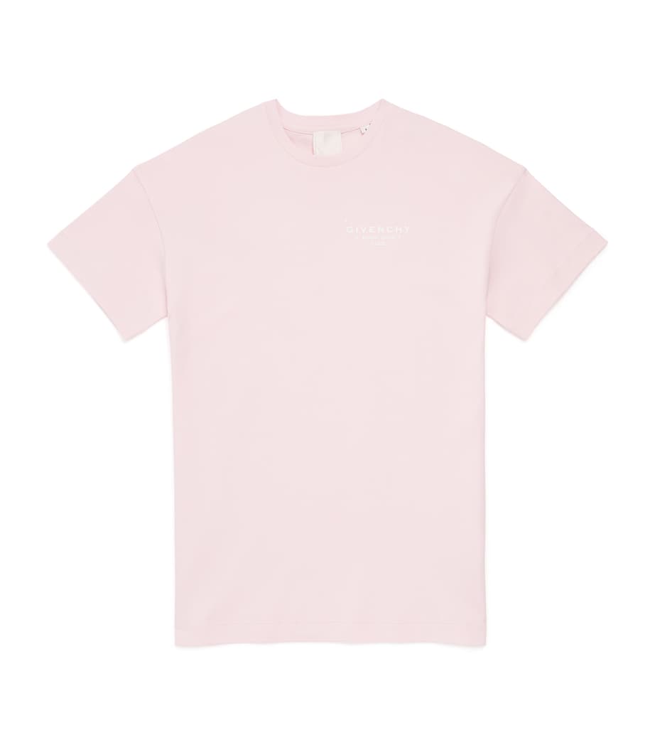 Cotton Logo T-Shirt Dress (4-12+ Years) H31225/44ZMARSHMALLW Image 1