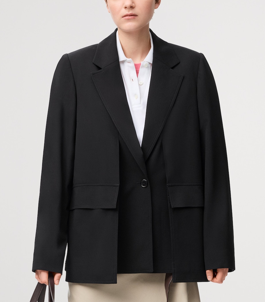 Wool Deconstructed Blazer BLACK Image 3