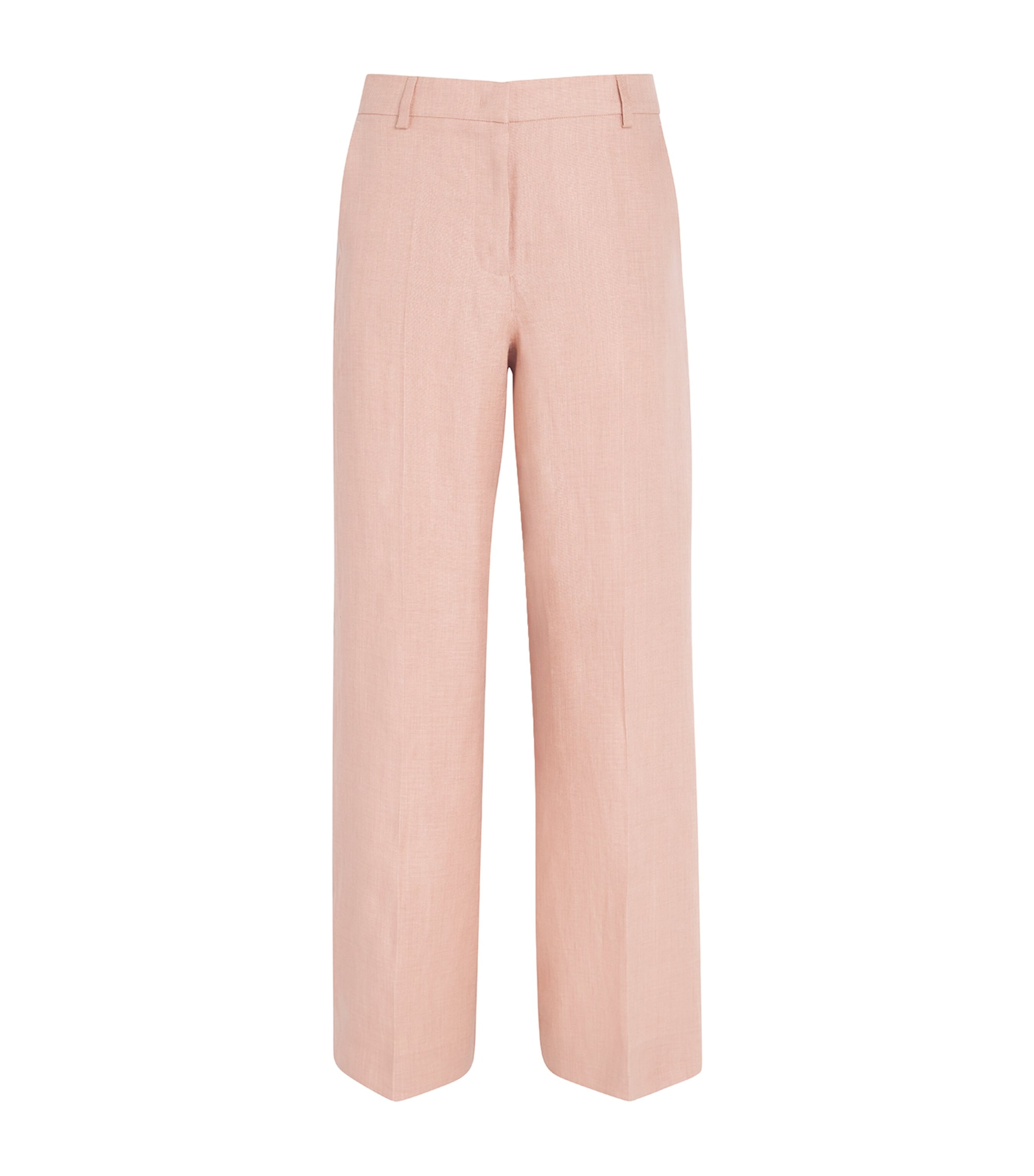 Weekend Max Mara Virgin Wool Tailored Trousers In Pink