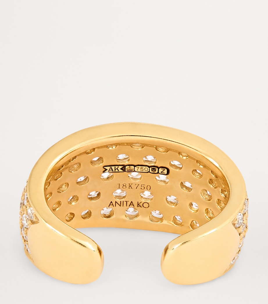 Yellow Gold and Diamond Galaxy Single Ear Cuff YELLOW GOLD Image 3