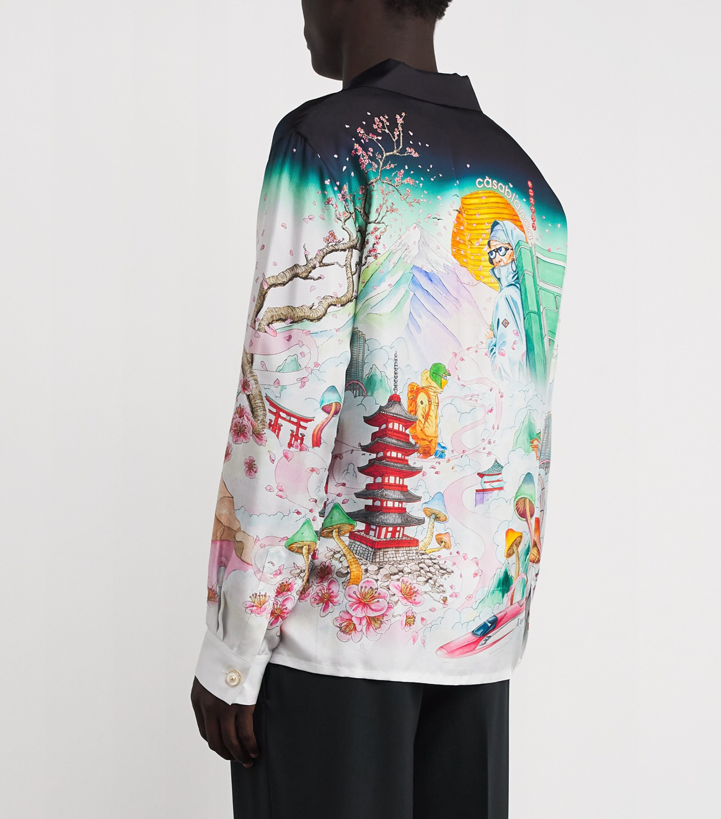 Silk Flowers Relaxed Shirt SATIN FLOWERS Image 4