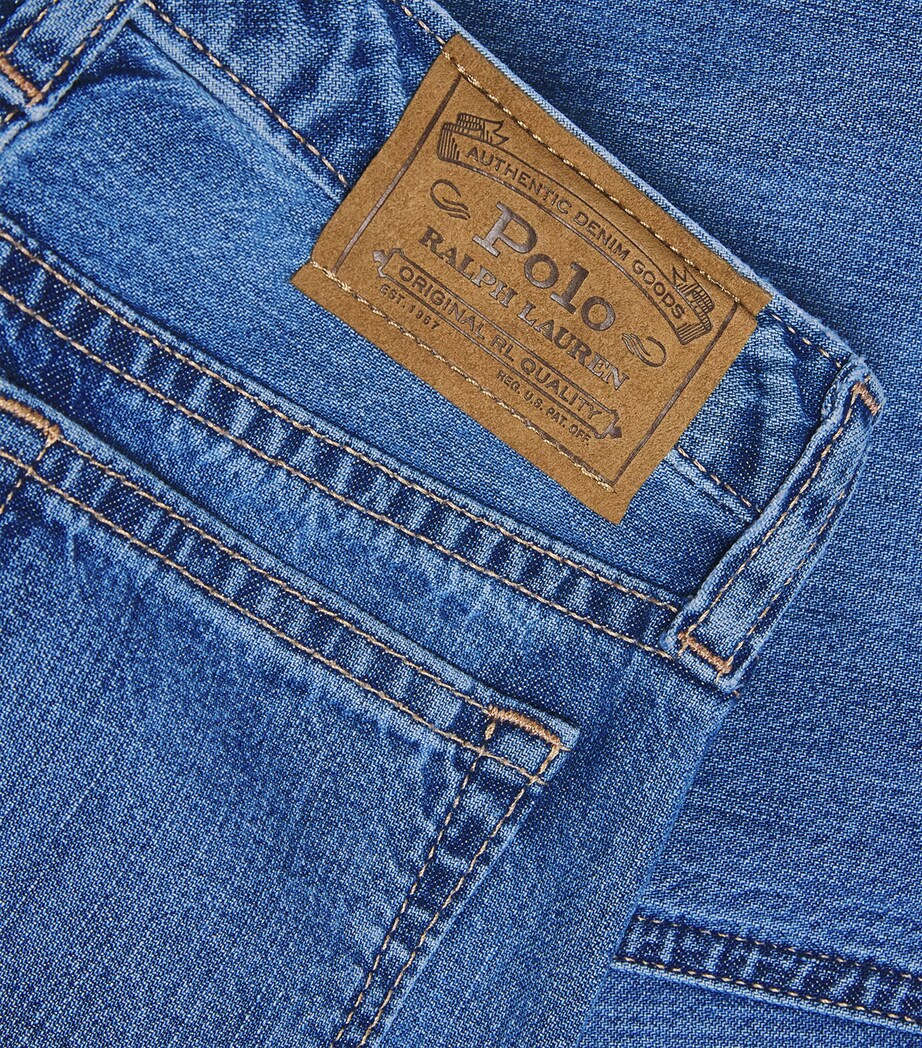 Ralph Lauren Kids Wide Leg Jeans (2-6 Years) Peajay Wash Image 3