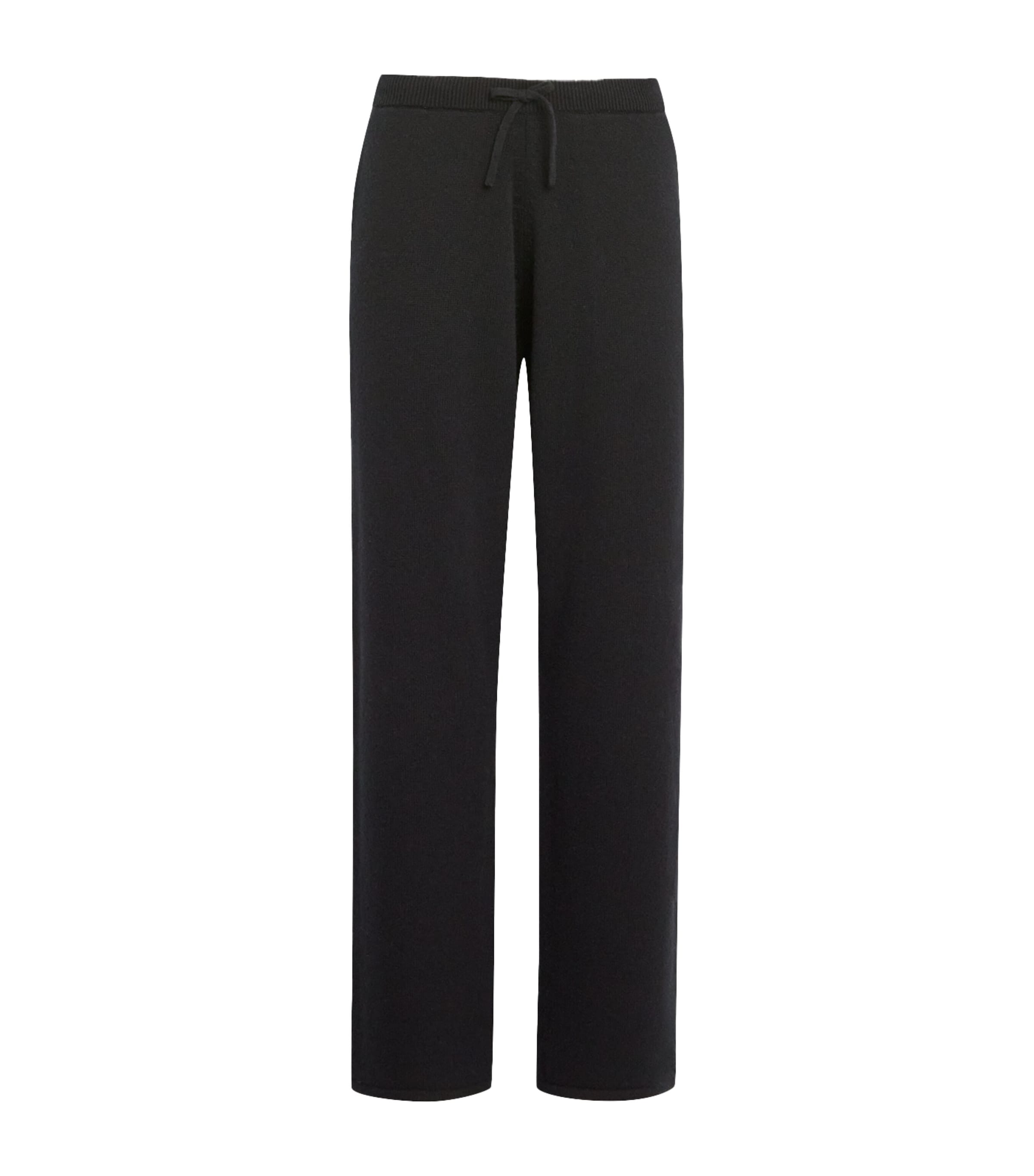 Harrods Cashmere Wide-leg Sweatpants In Black