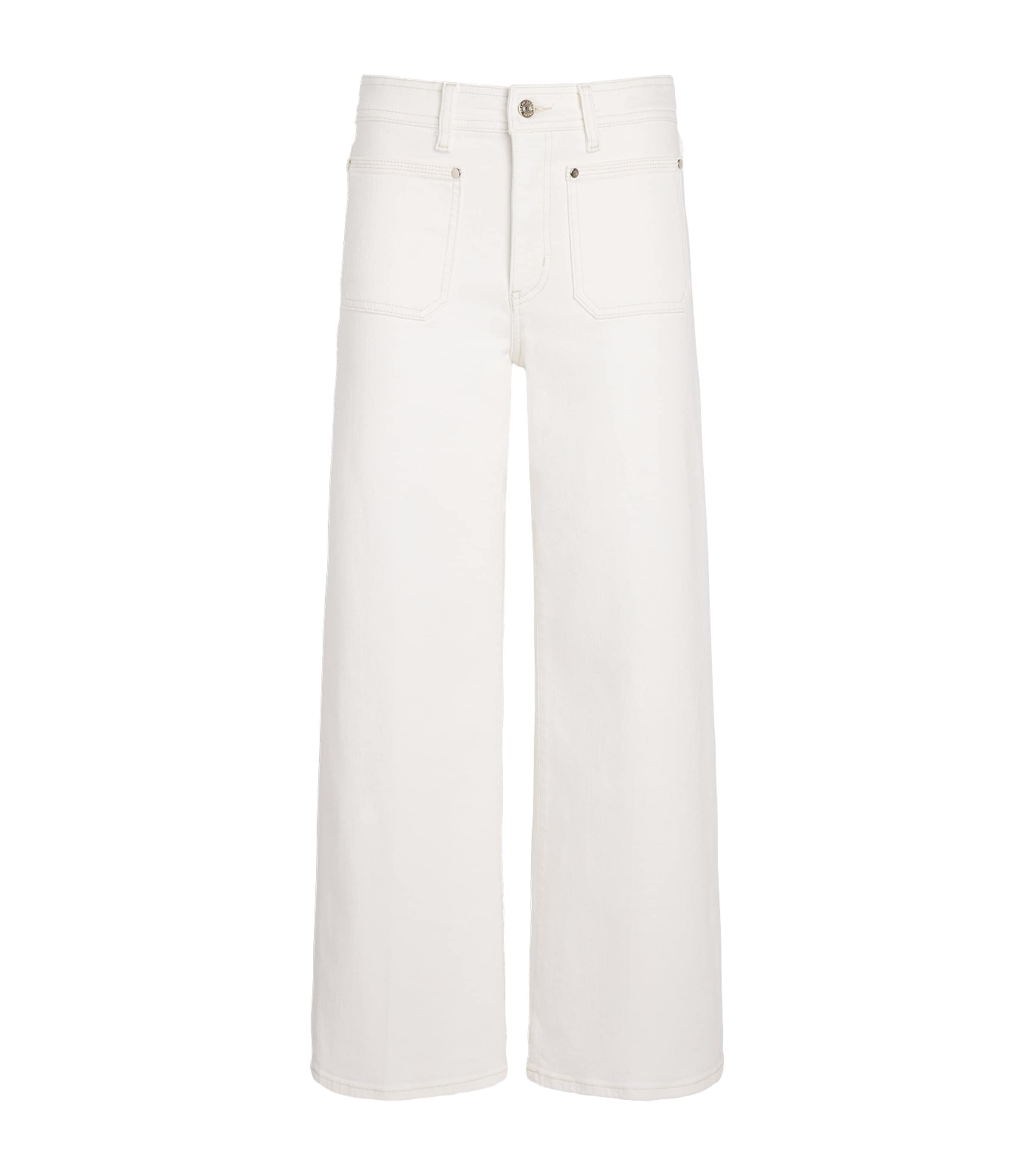 FRAME Womens Le Slim Palazzo High-Rise Wide-Leg Jeans Au Natural Clean Image 1