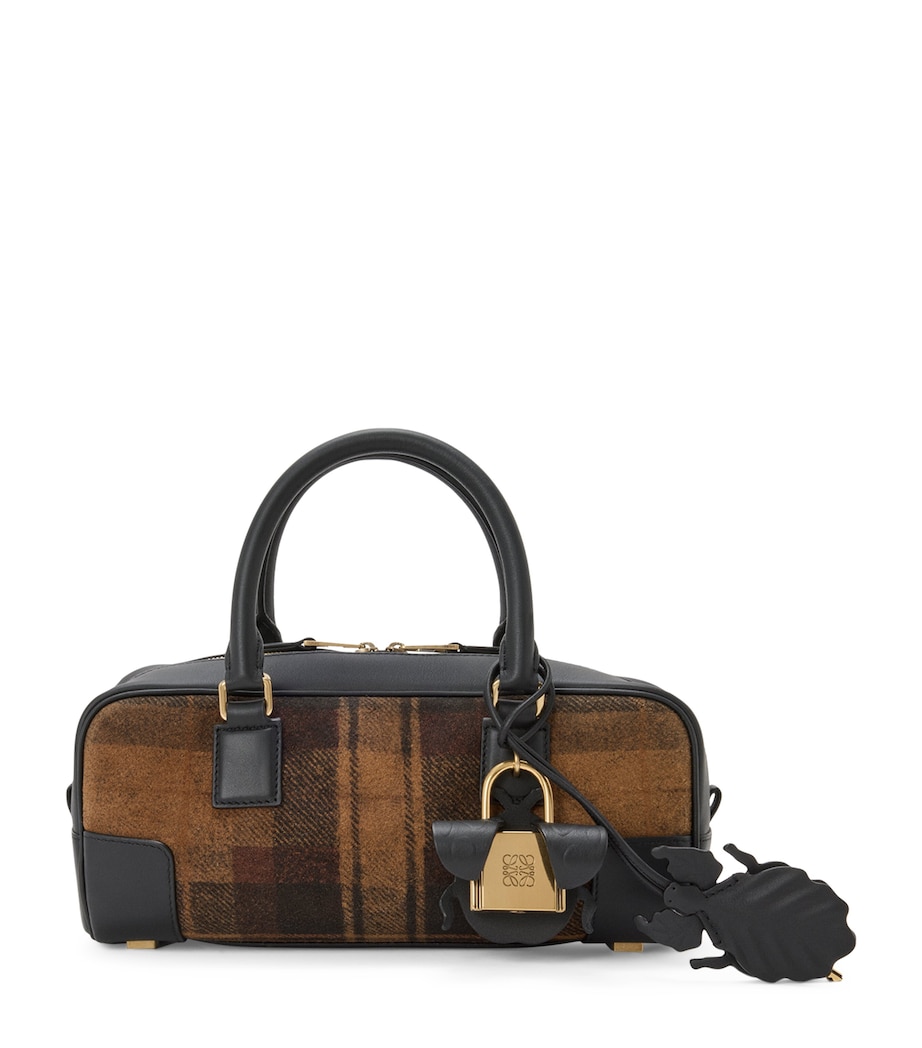 Leather Amazona 23 Top-Handle Bag TAN BLACK Image 1