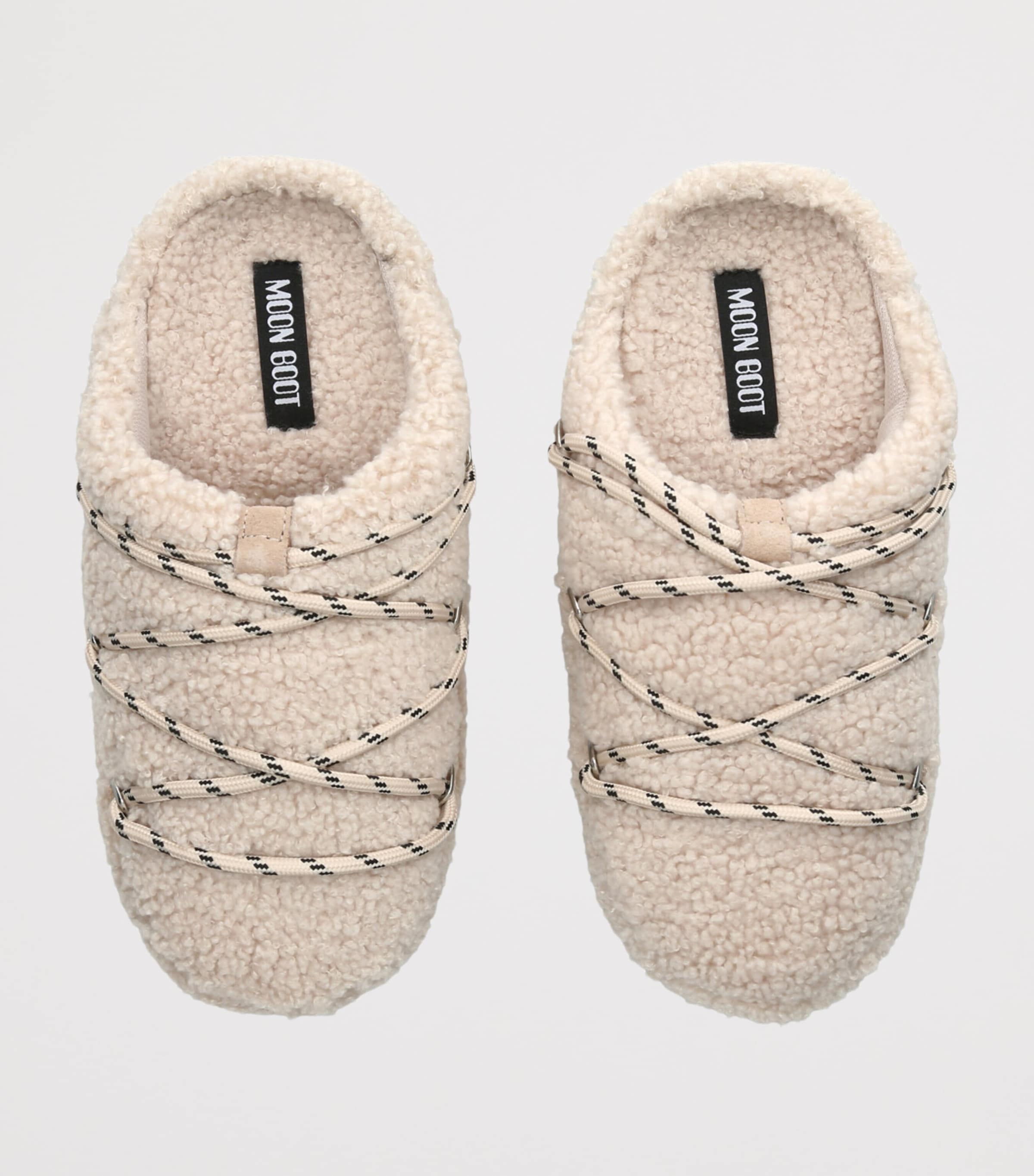 Faux Shearling Teddy Slippers BONE Image 4