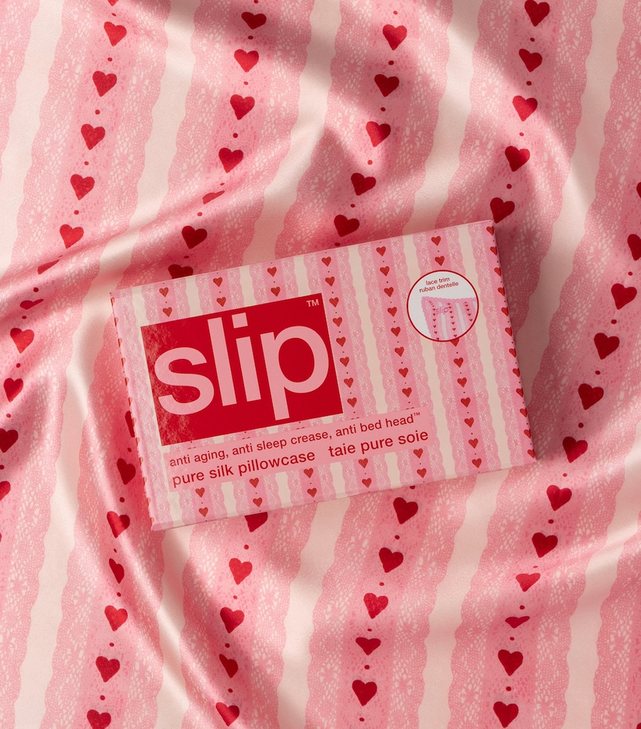 Lace-Trim Silk Sweetie Queen Pillowcase SWEETIE Image 4