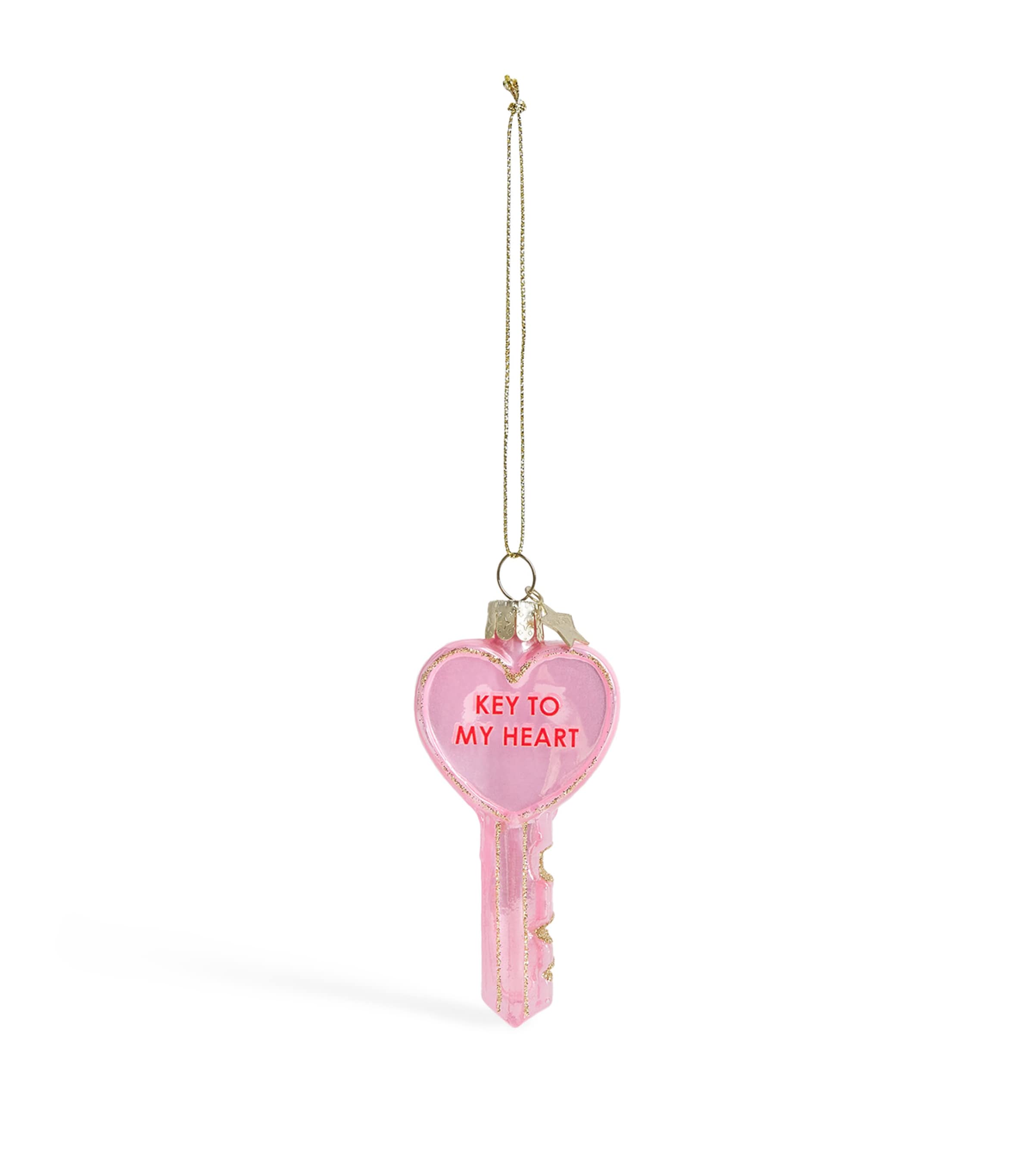 Harrods Key To My Heart Tree Decoration Pink Image 1