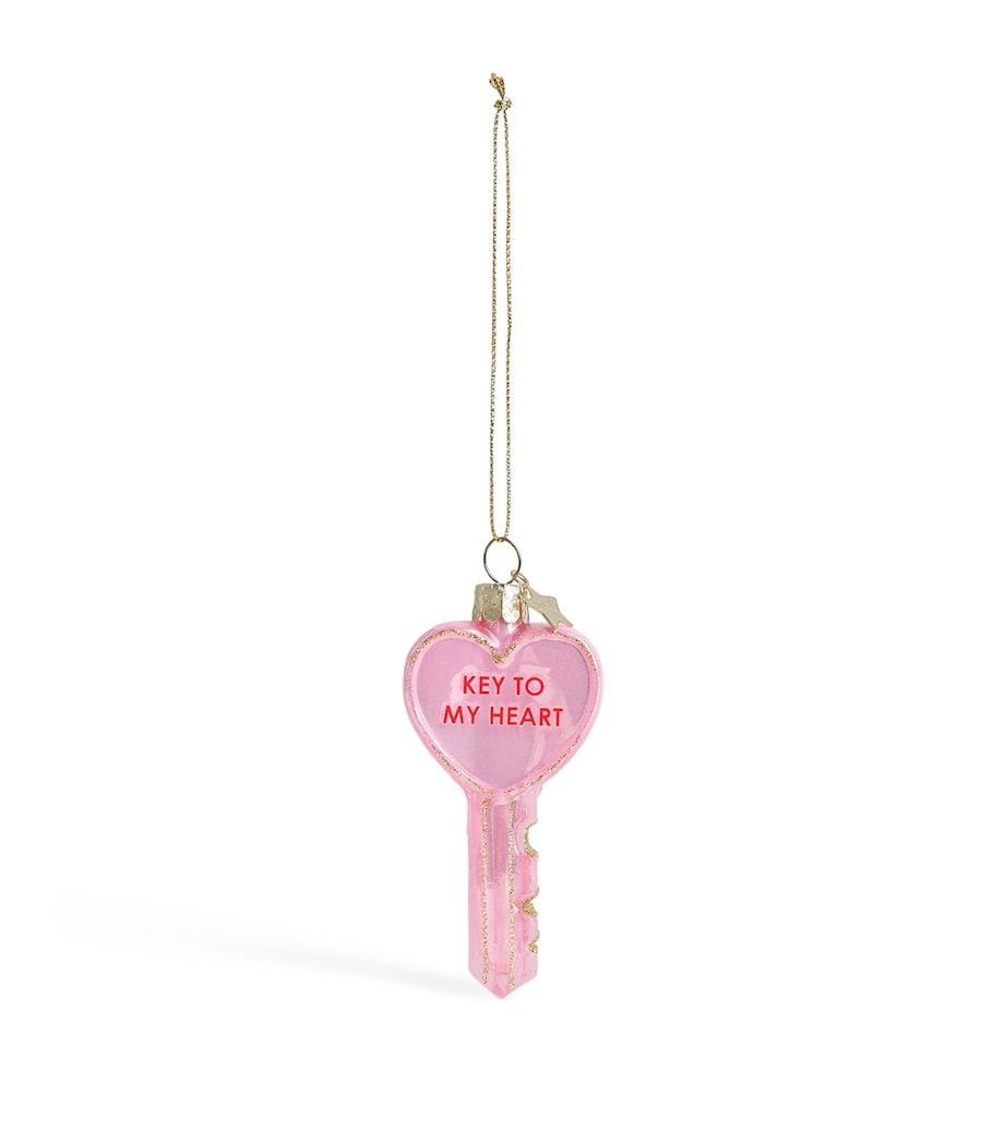 Harrods Key To My Heart Tree Decoration Pink Image 1