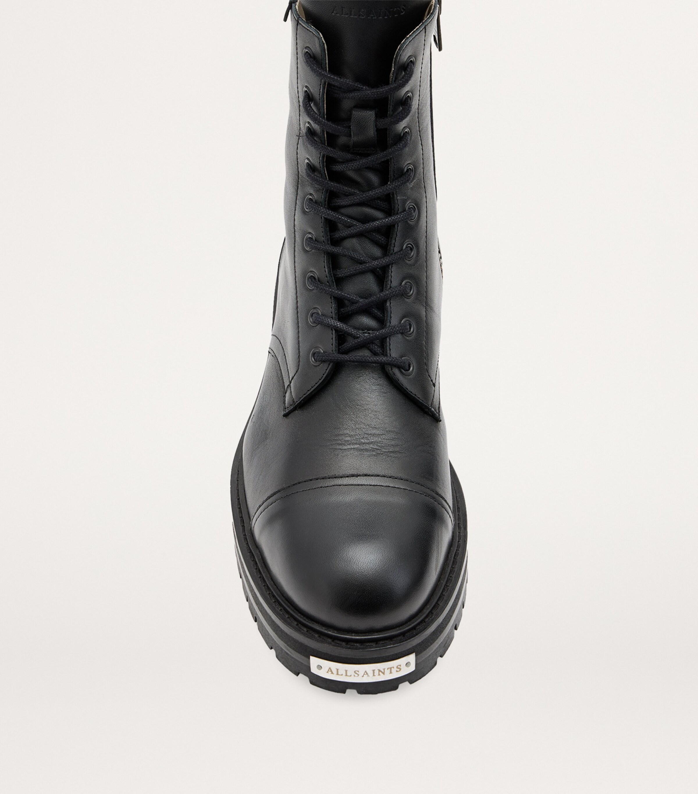 AllSaints Leather Hank Lace-Up Boots Black Image 5