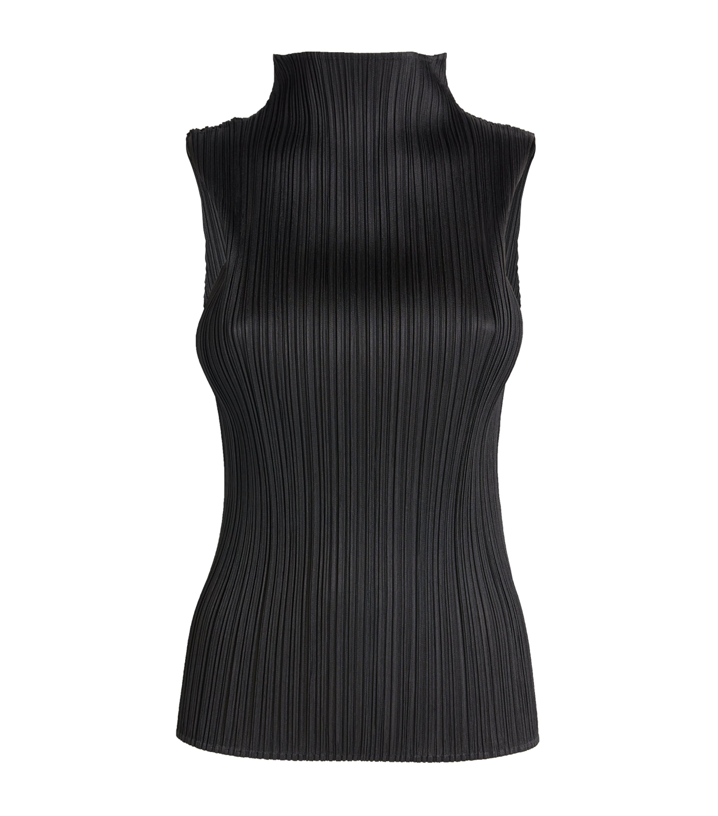 Issey Miyake Black Basics Tank Top In Black