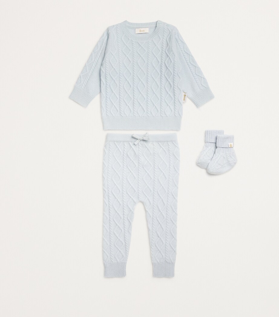 Harrods Baby Boy Cashmere Set Hamper Blue Image 2