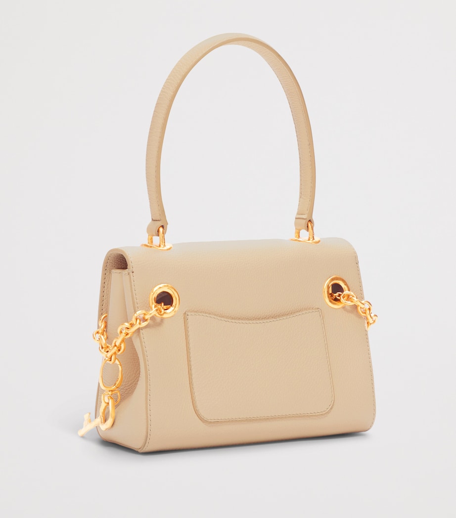 Schiaparelli Mini Leather Secret Bijoux Top-Handle Bag Oat Image 3