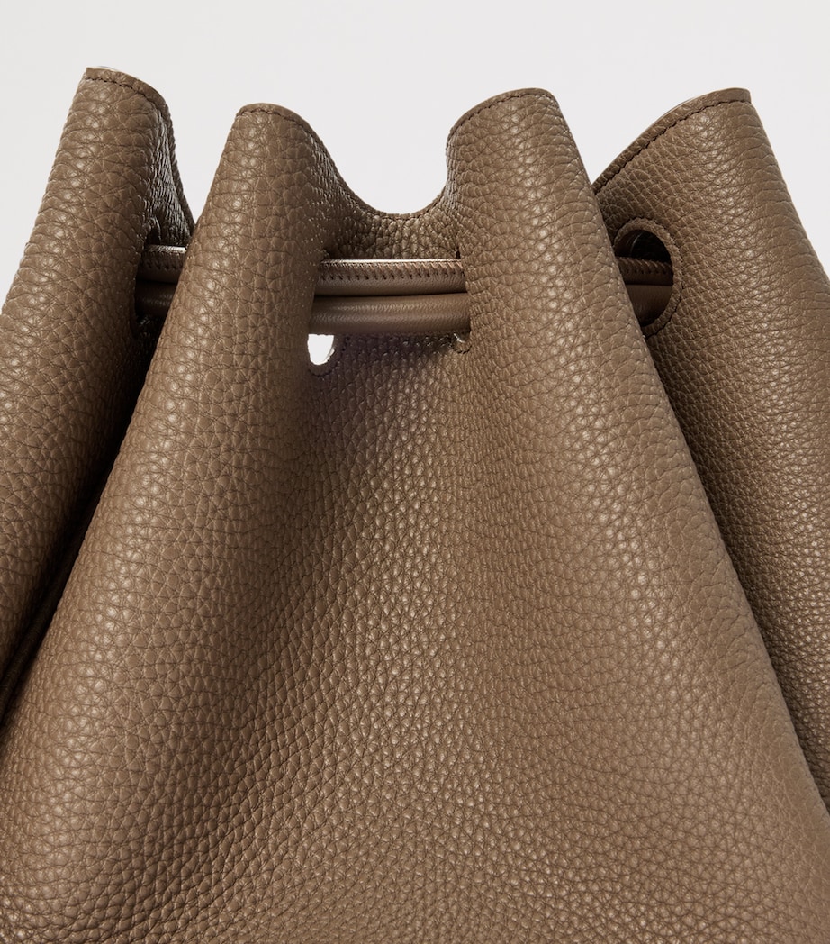 Medium Grained Leather Madrid Shoulder Bag TAUPE Image 10