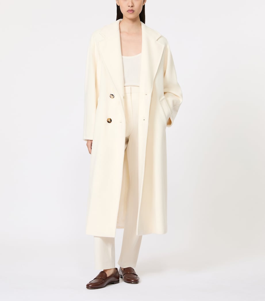 Max Mara Womens Virgin Wool-Cashmere Madame Icon Coat White Image 4