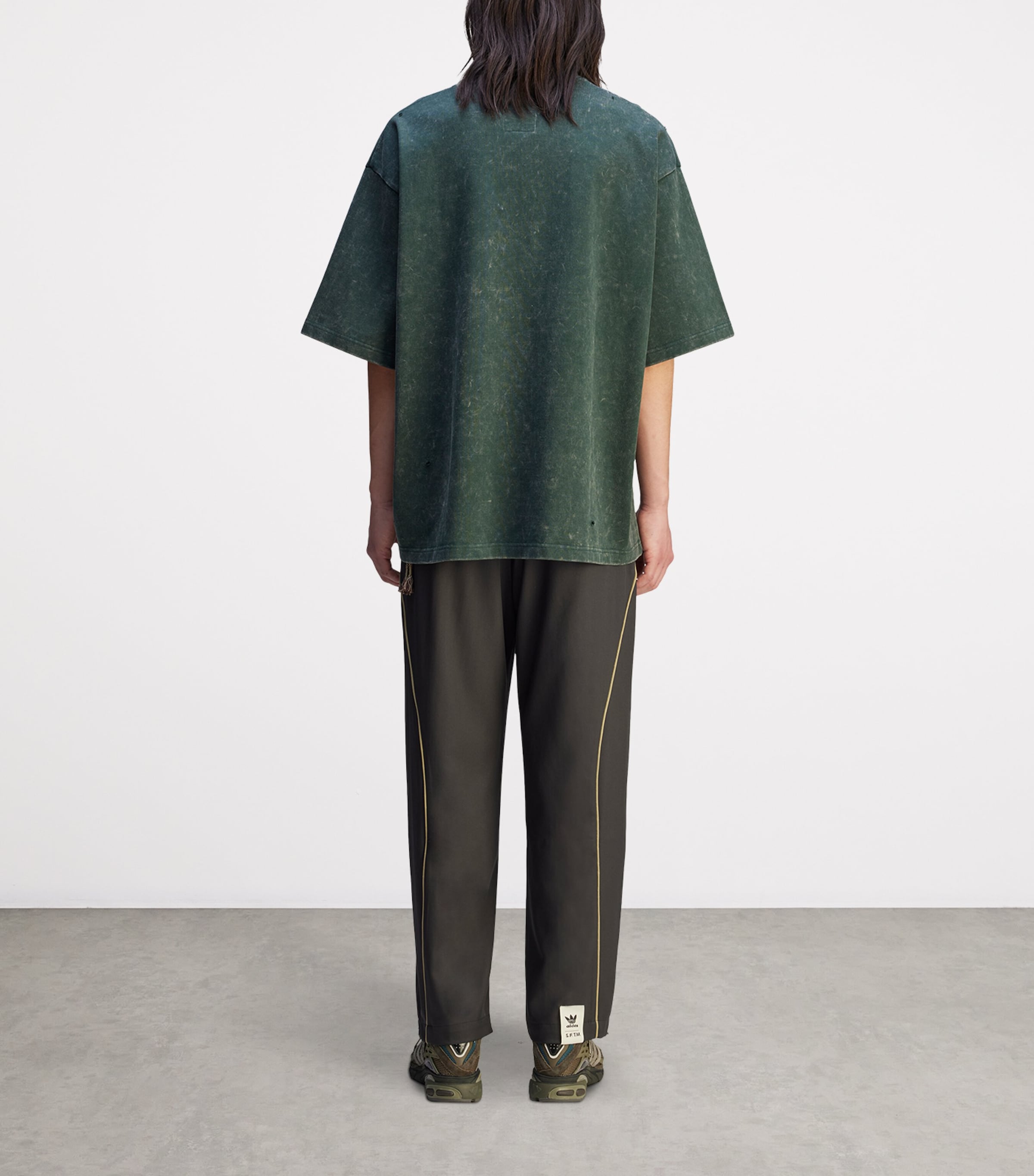adidas Mens x Song For The Mute Logo T-Shirt Shadow Green Image 3