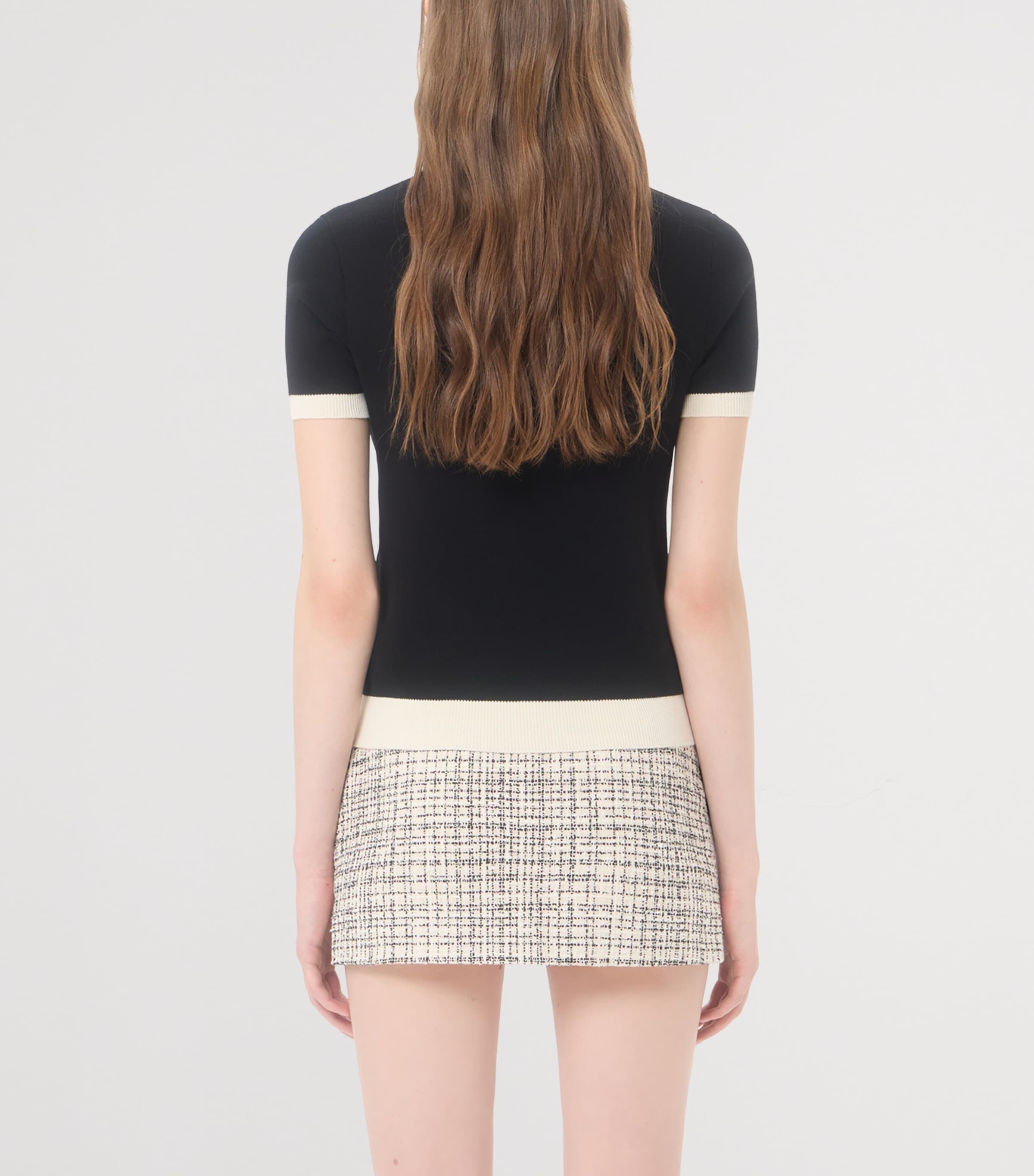 Valentino Womens Cotton Bow-Detail Polo Shirt Image 5