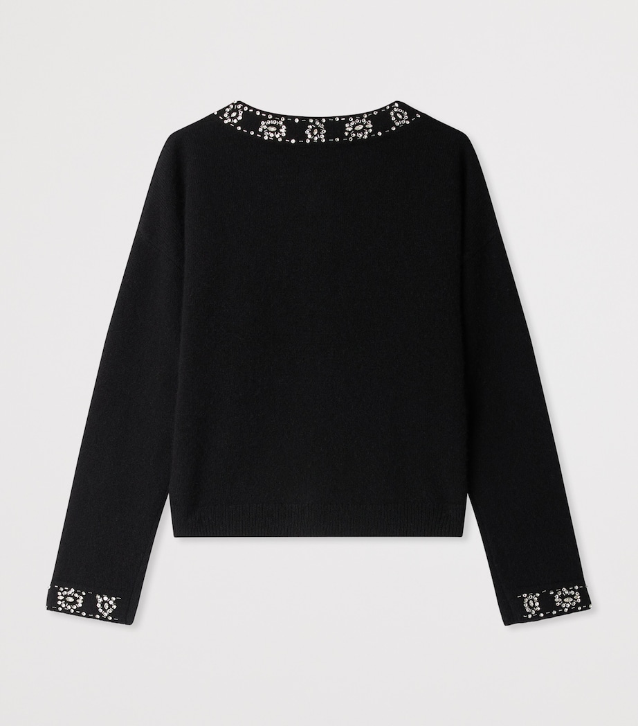 Cashmere Embellished Gabara Cardigan (4-8 Years) UPB NOIR Image 2