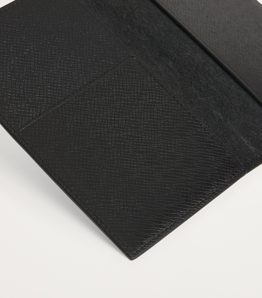Harrods Leather Passport Holder Black Image 4