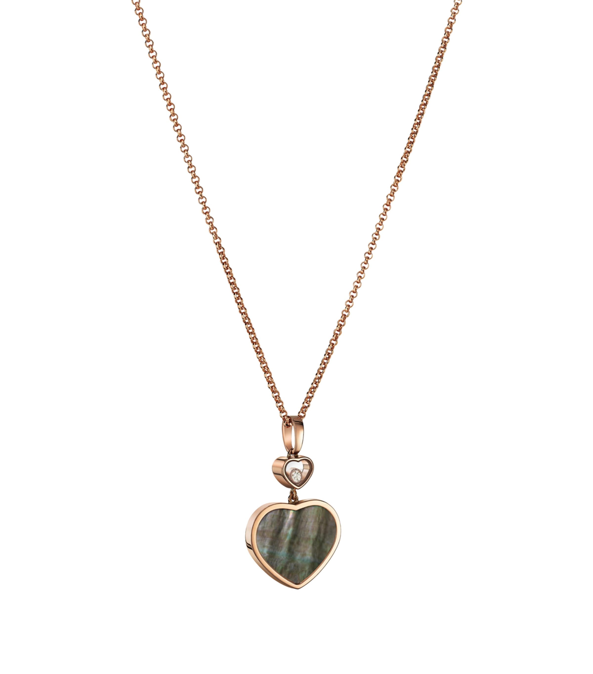 Rose Gold and Diamond Happy Hearts Pendant 18K ROSE GOLD Image 2