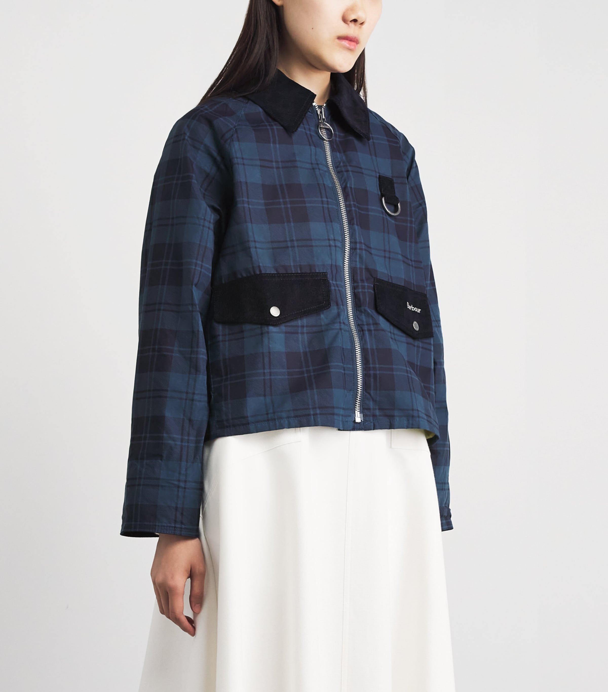 Barbour Womens Cotton Check Baiton Jacket Weathered Image 4