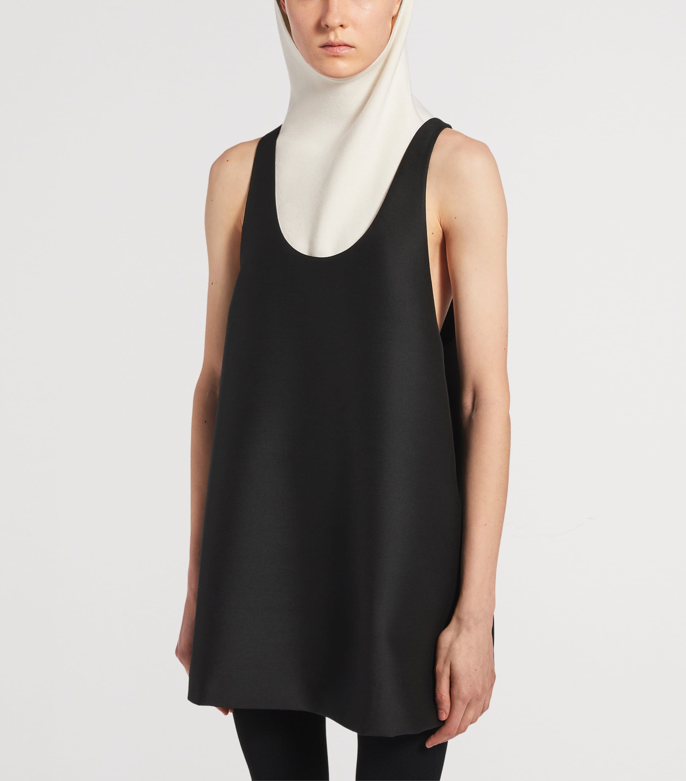 Balenciaga Womens Wool-Silk Scoop-Neck Top Image 5