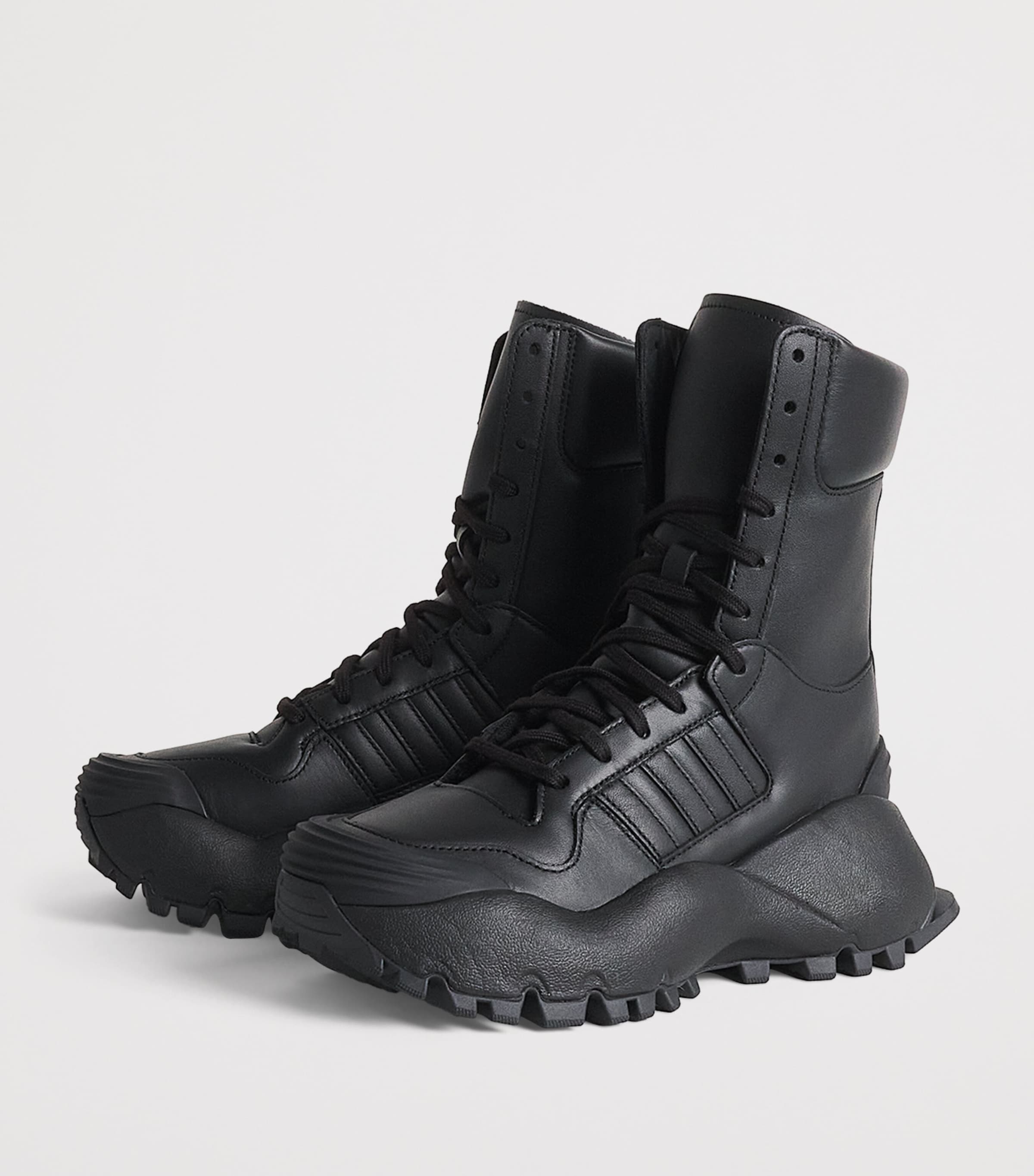 x adidas Leather Forum Lace-Up Boots BLACK Image 3