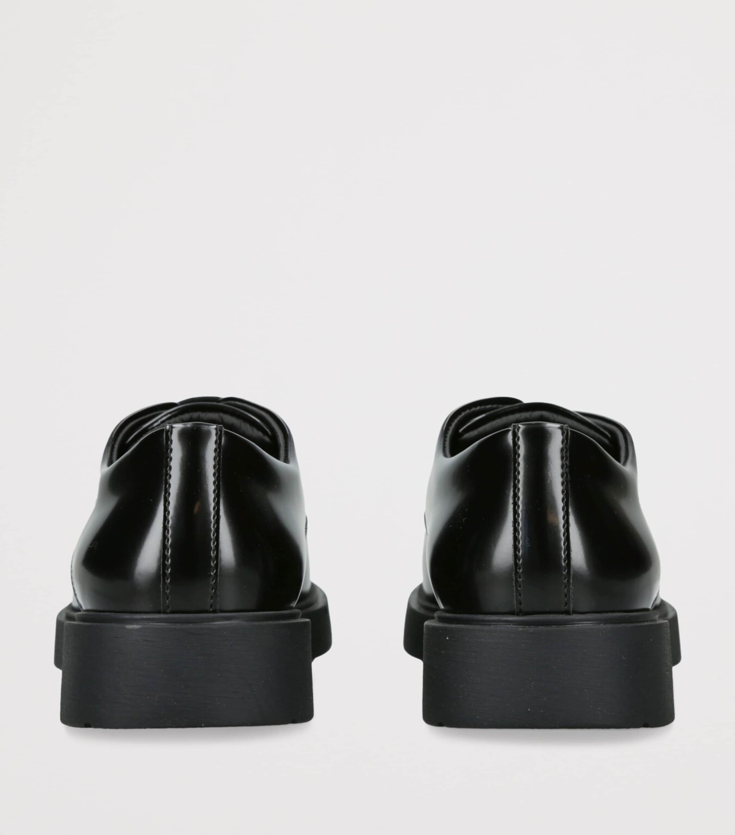 Leather Lace-Up Shoes BLACK Image 2