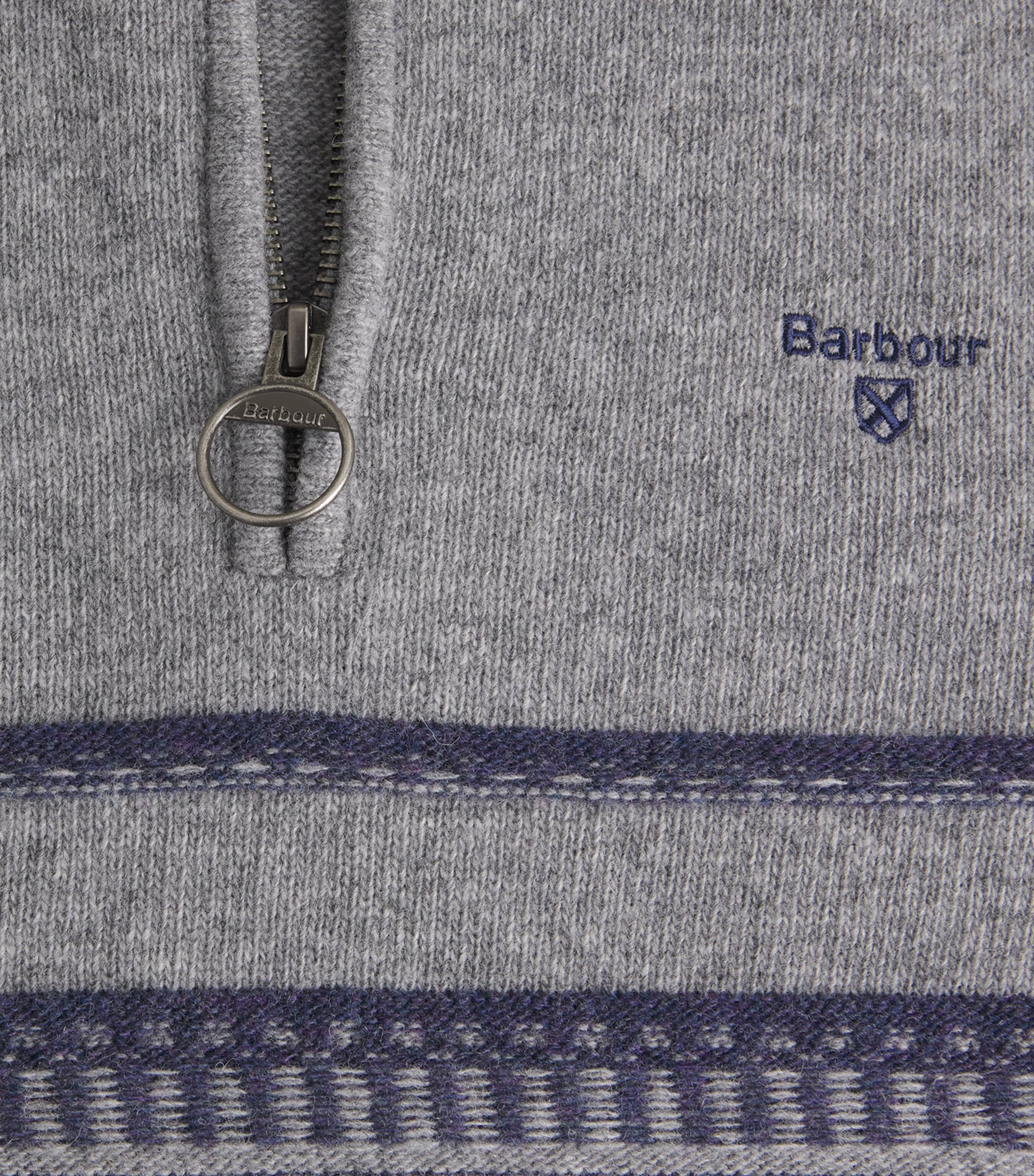Lambswool Kepwick Half-Zip Sweater GY52 GREY MARL Image 5
