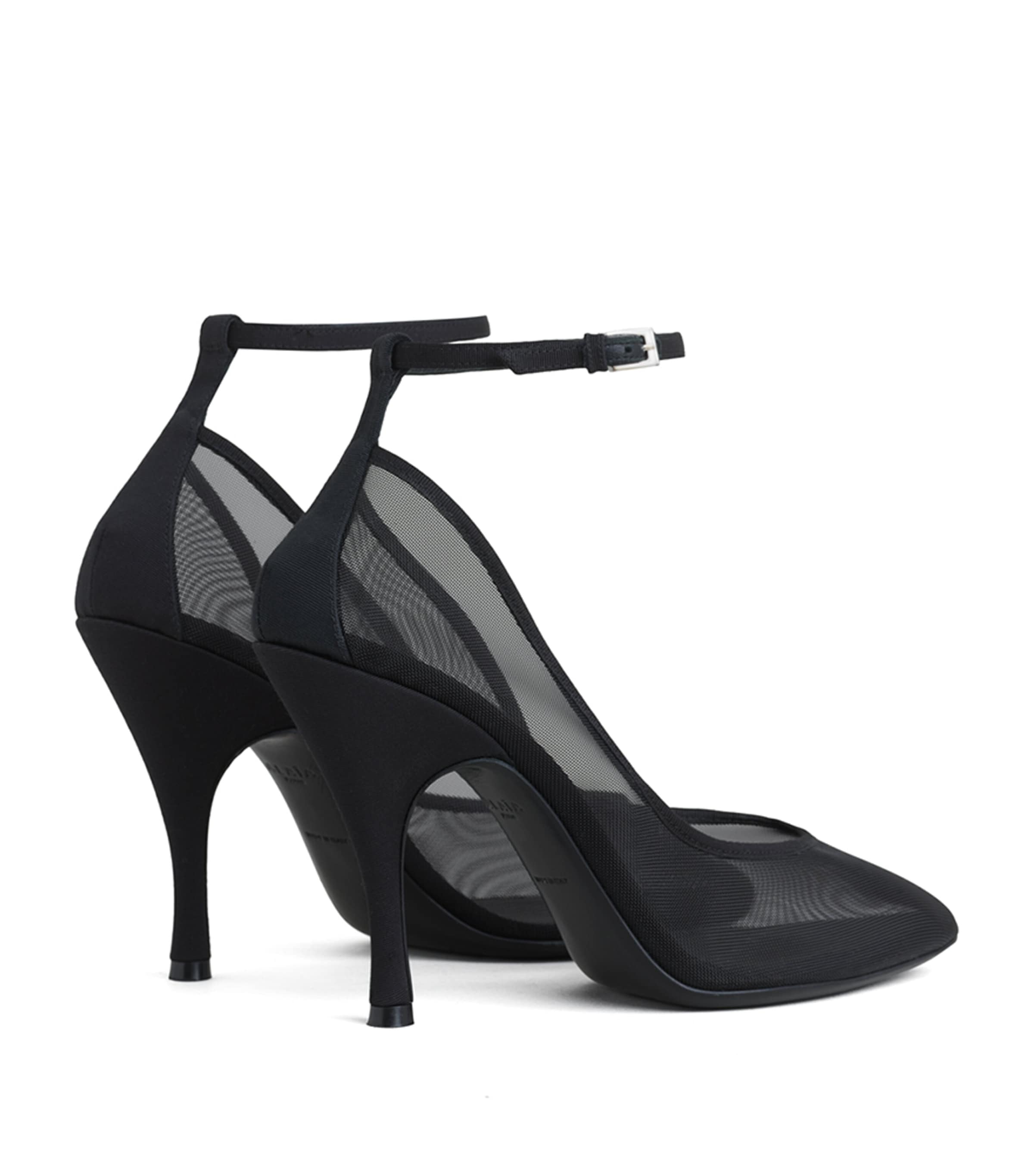 Alaïa Mesh Ankle-Strap Pumps 100 Black Image 3