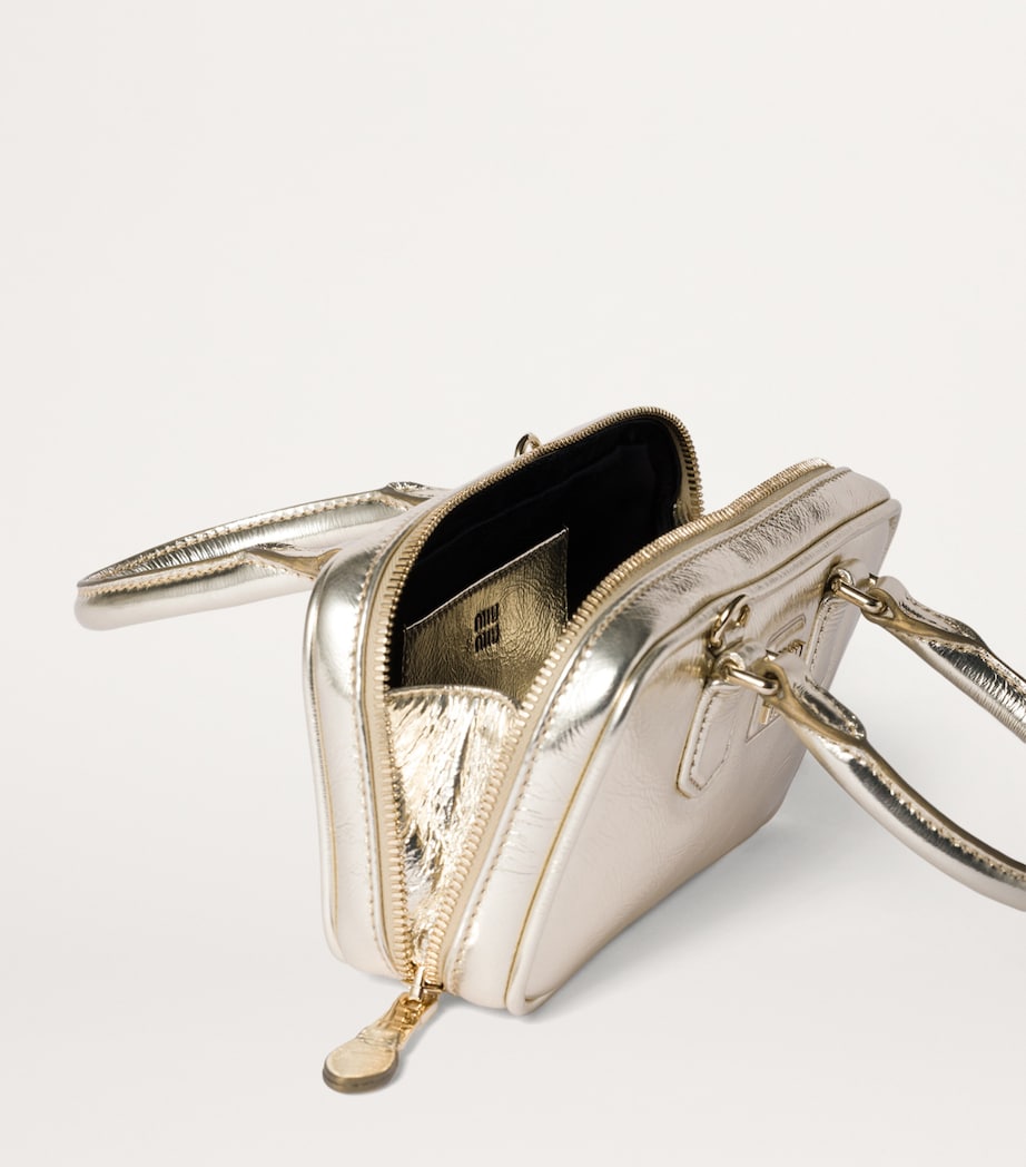 Miu Miu Mini Leather Arcadie Top-Handle Bag Image 4
