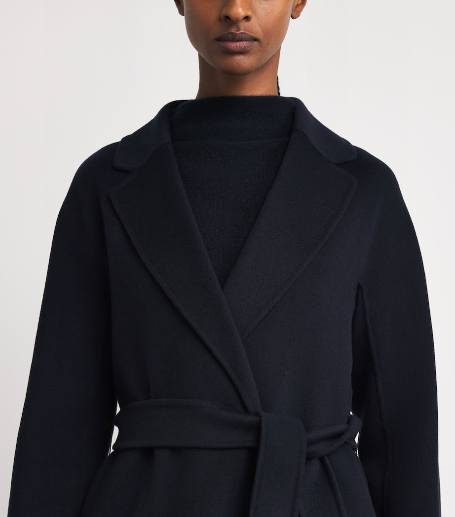 Virgin Wool Midi Wrap Coat MIDNIGHTBLUE Image 6