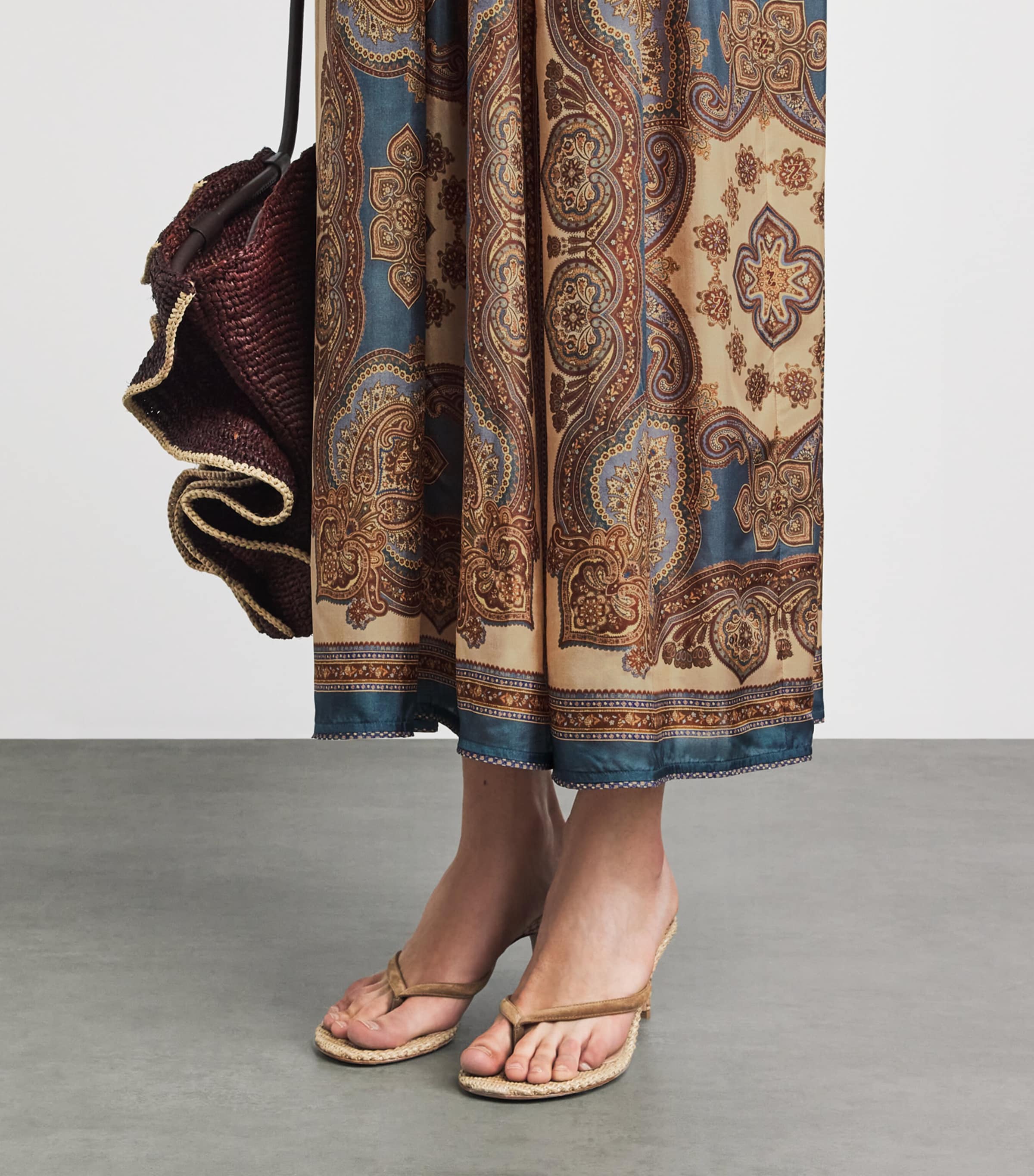 Zimmermann Womens Silk Mahon Printed Maxi Dress Dbpl Blue Psly Flrl Image 5