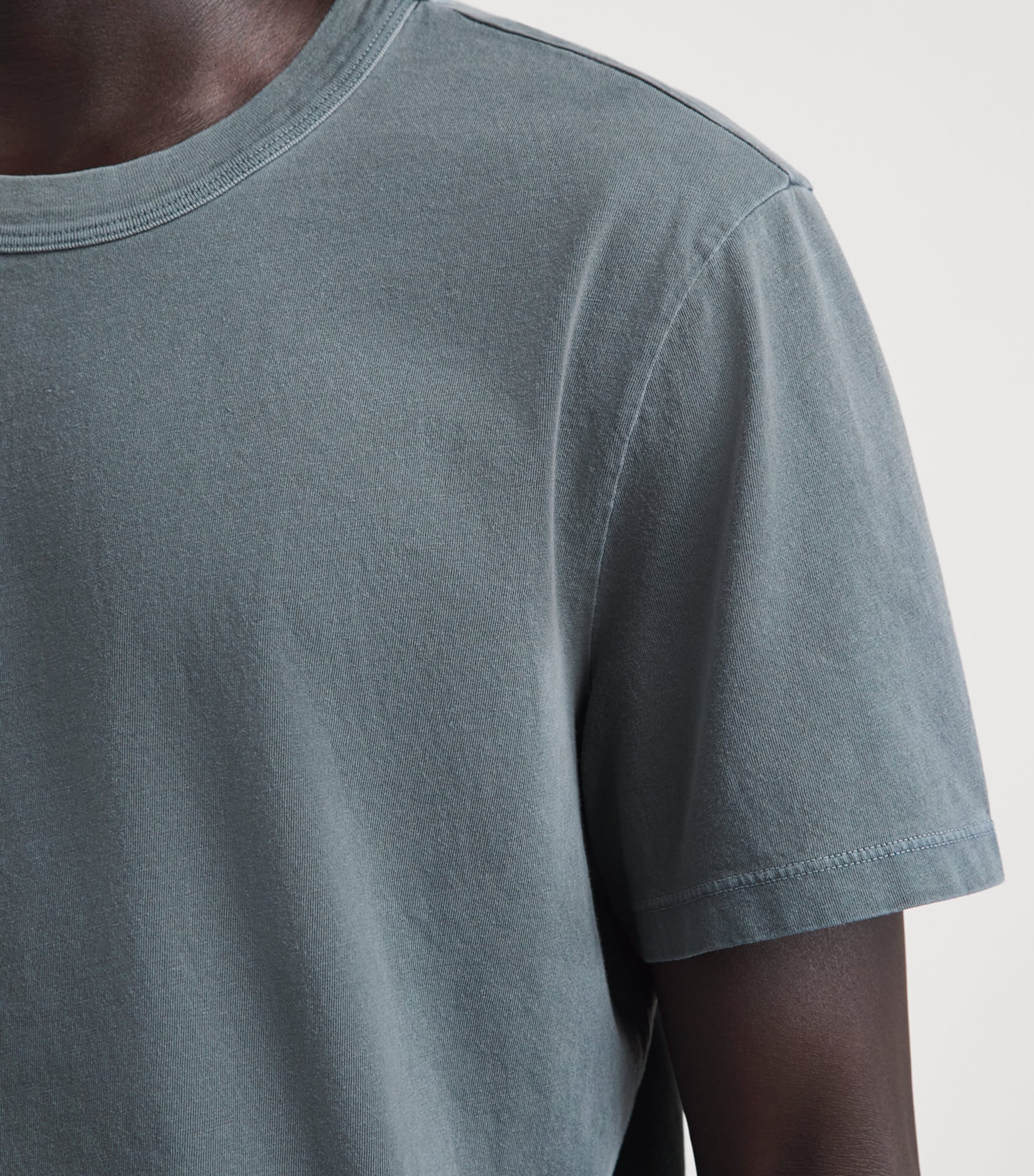 Citizens of Humanity Mens Organic Cotton Everyday T-Shirt Grey Teal Image 3