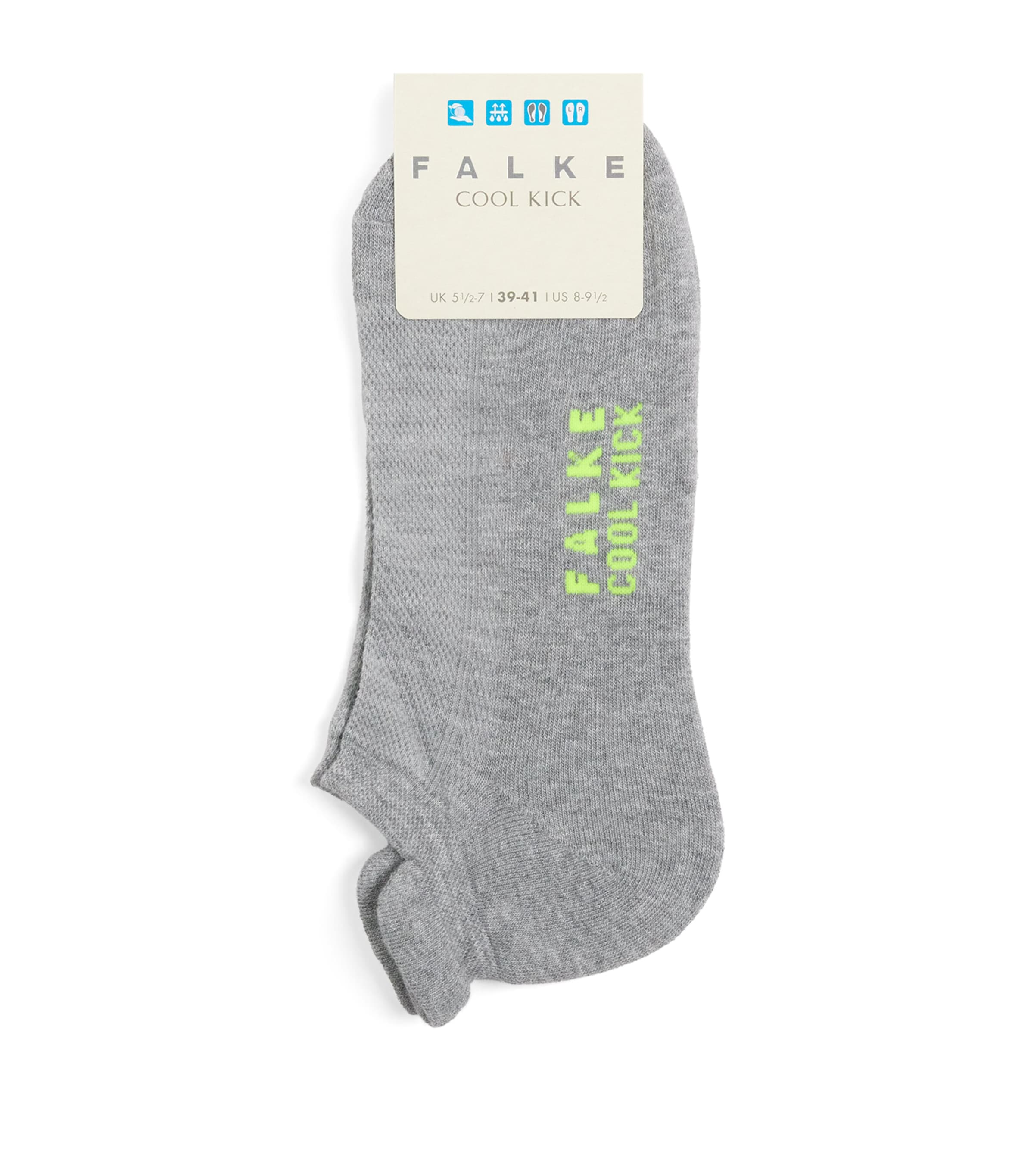 Falke Womens Light Grey Mel. Cool Kick Recycled Polyester-blend Socks In Grey