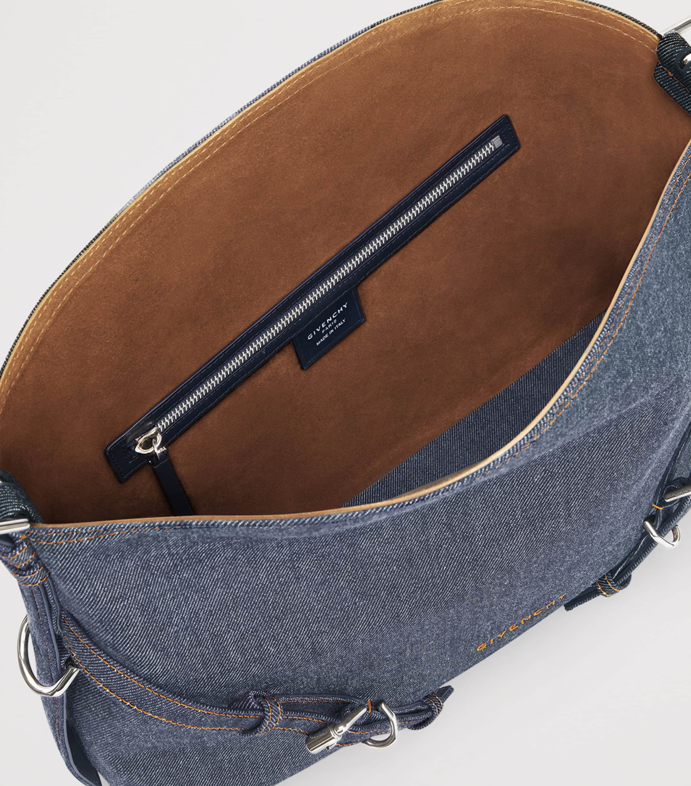 Givenchy Womens Medium Denim Voyou Shoulder Bag Indigo Blue Image 5