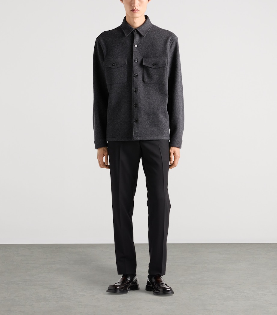 Wool-Cashmere Overshirt F0AGF Image 2