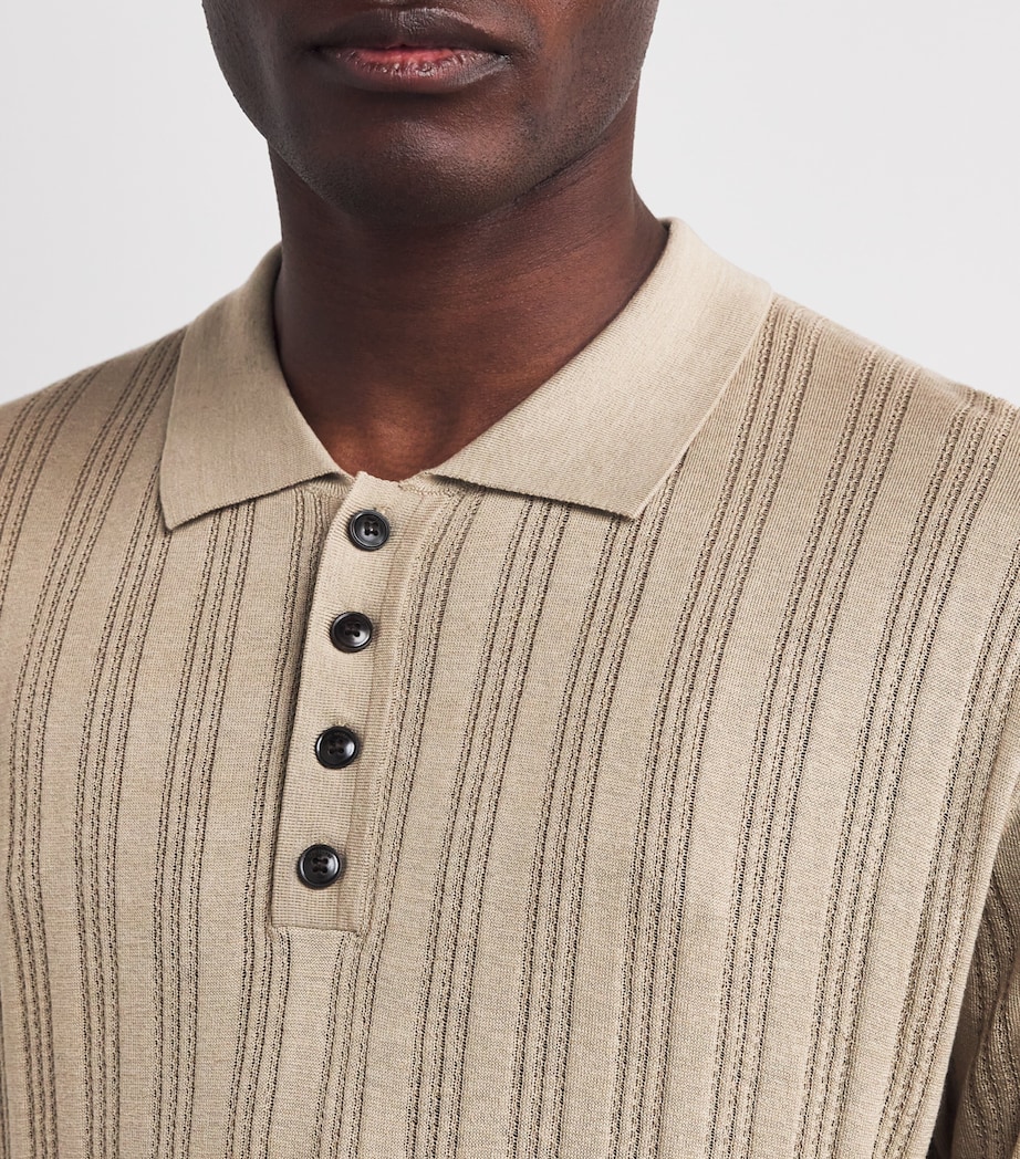 Silk-Cotton Polo Shirt 37 LIGHT BROWN Image 6