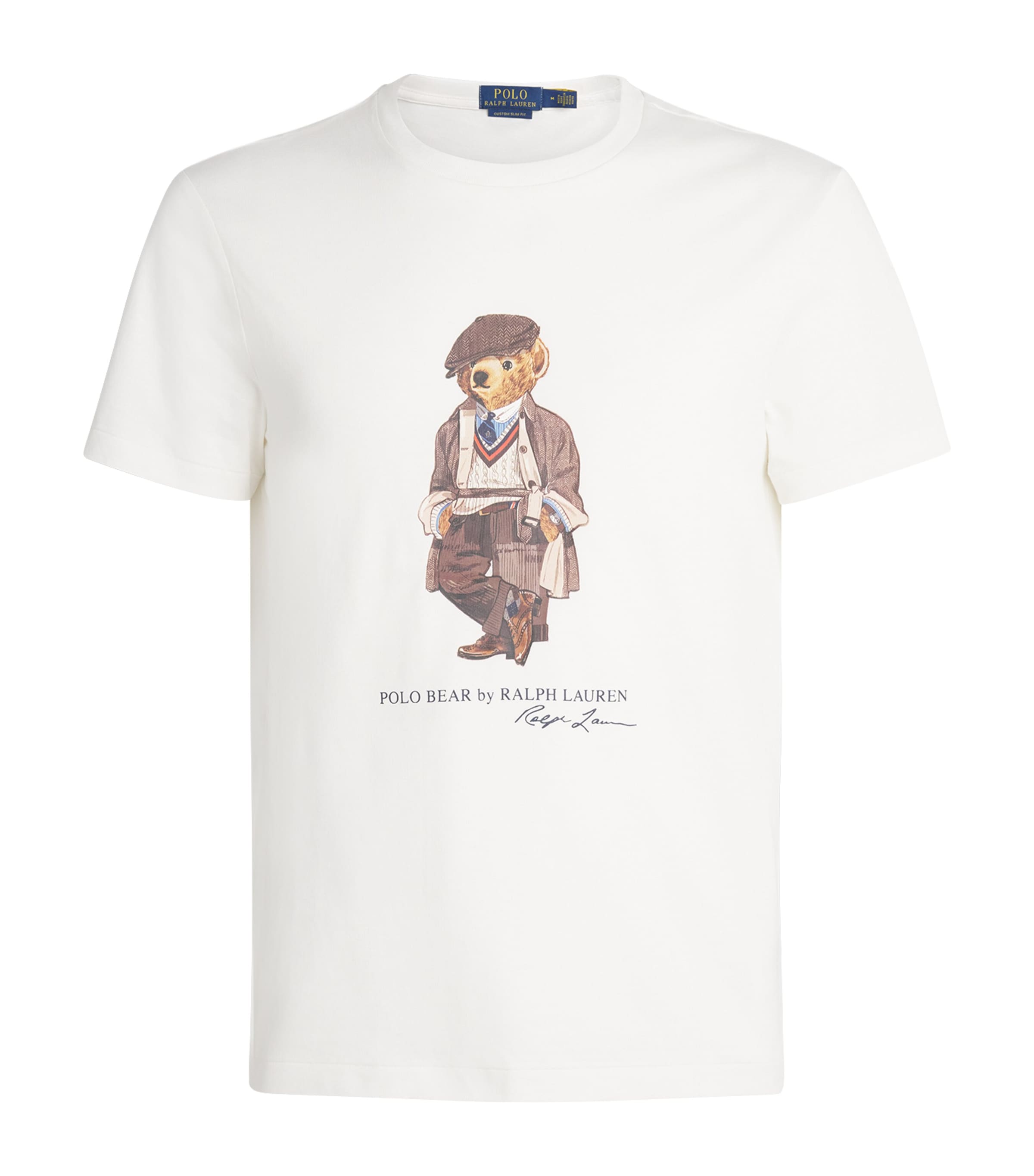Polo Ralph Lauren Mens White Polo Bear Graphic-print Cotton-jersey T-shirt Xxl In White