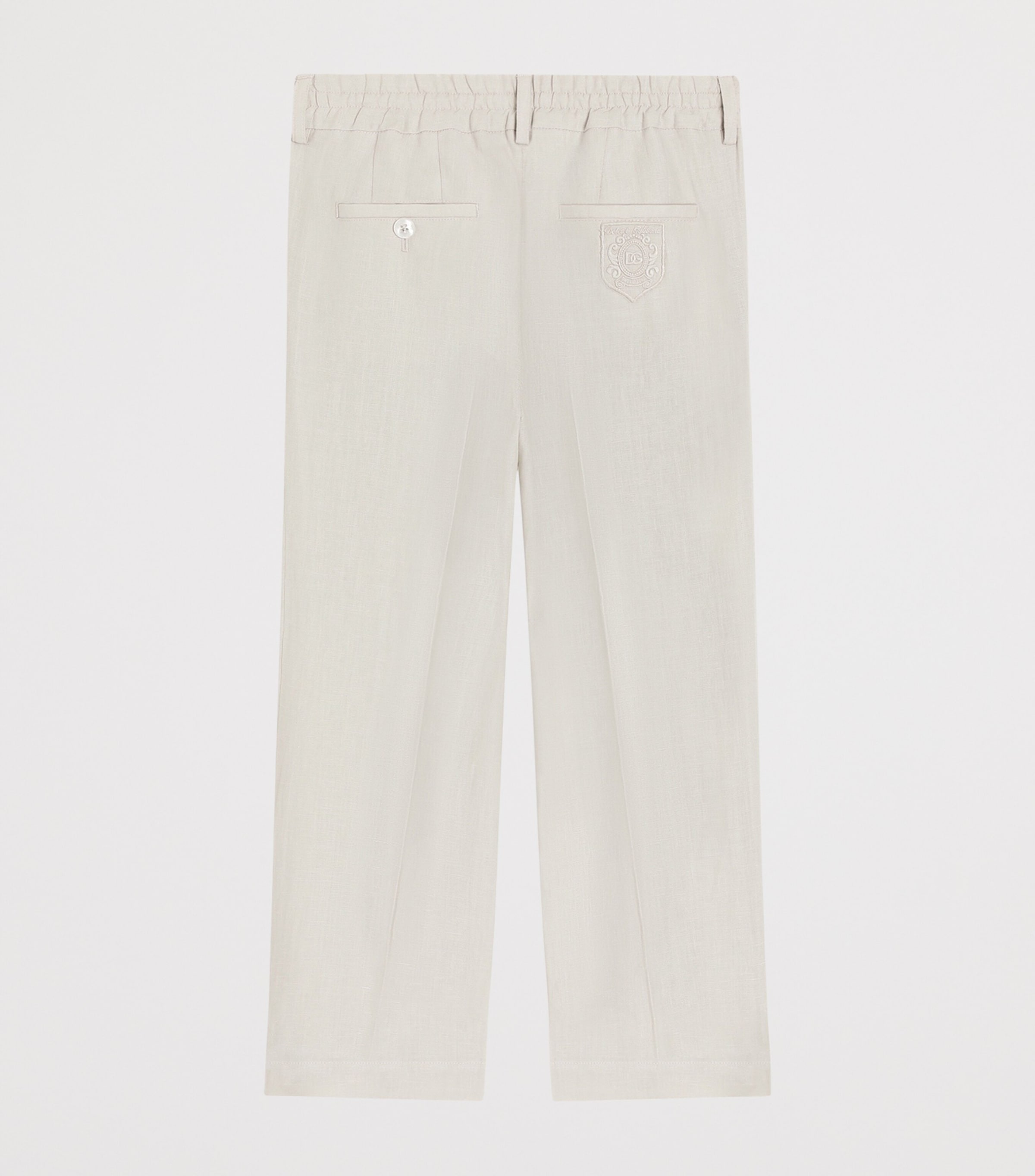 Dolce&Gabbana Kids Linen Trousers (8-14 Years) Beige Image 2