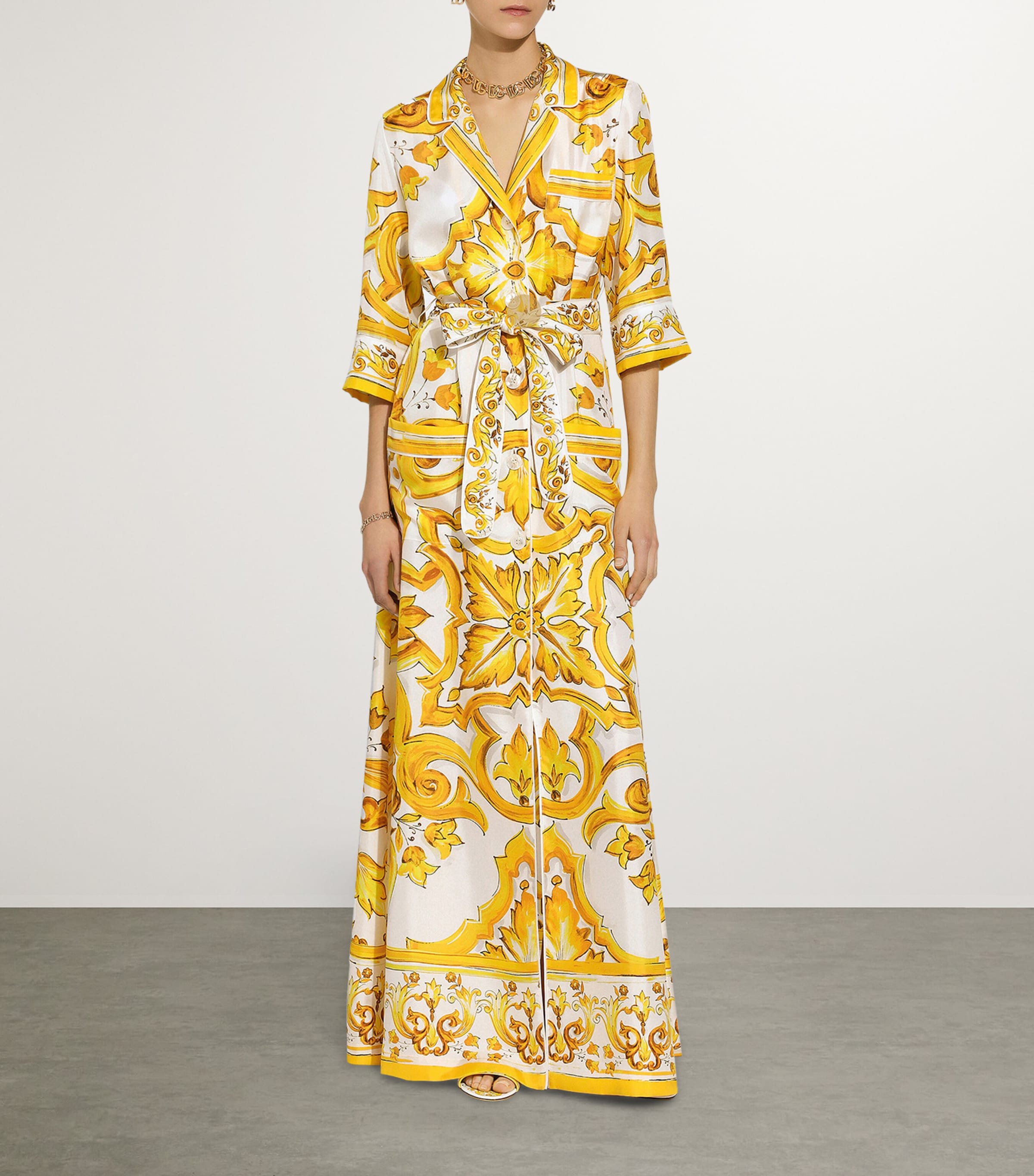 Silk Printed Maxi Dress HG3TN-MIX MAIOL Image 4