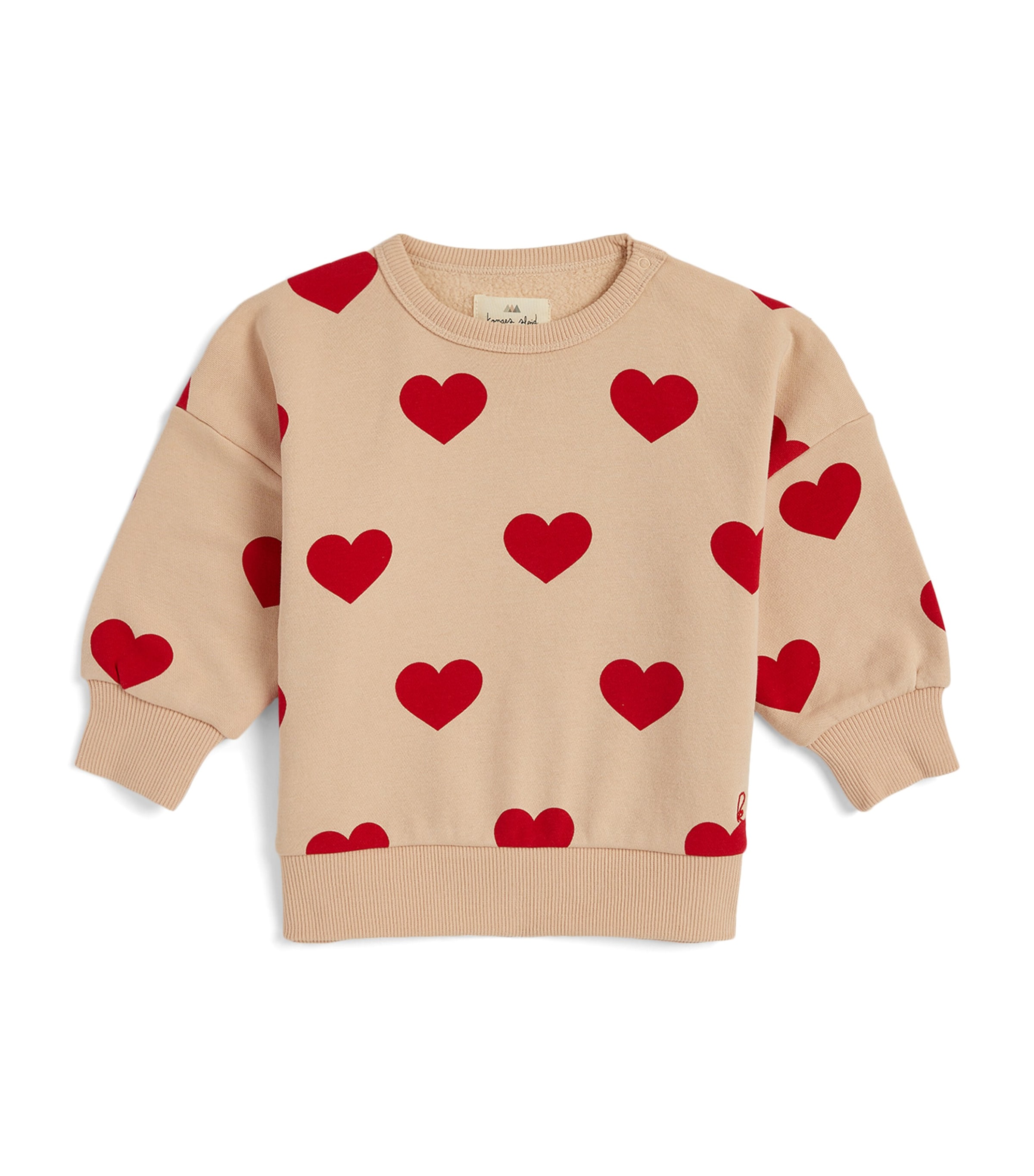 Konges Slojd Kids' Heart Lou Sweatshirt In Brown